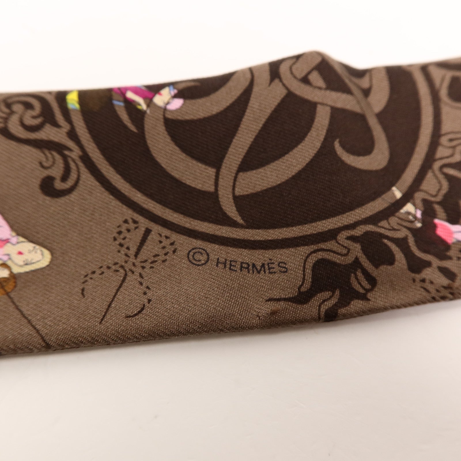 HERMES 絲質Twilly絲巾