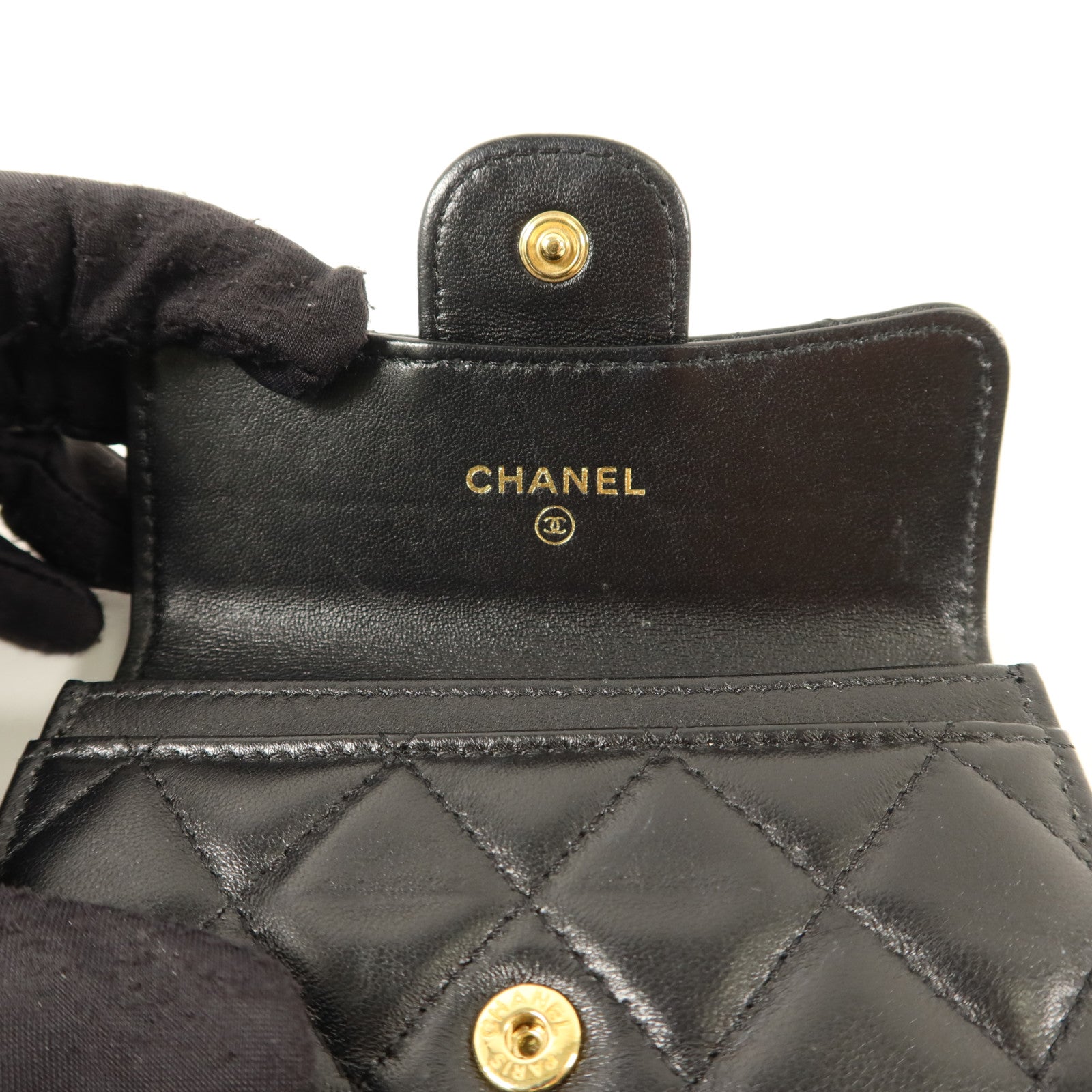 CHANEL 羊皮皮革Classic Card Holder金扣卡片套