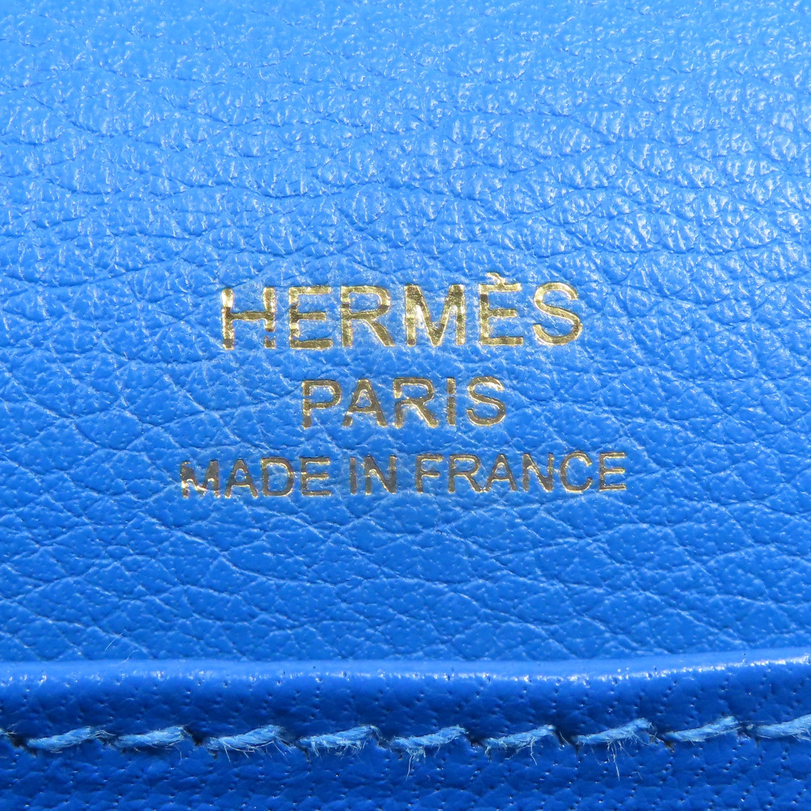 HERMES Evercolor皮革Mini Roulis金扣肩背袋Blue Hydra