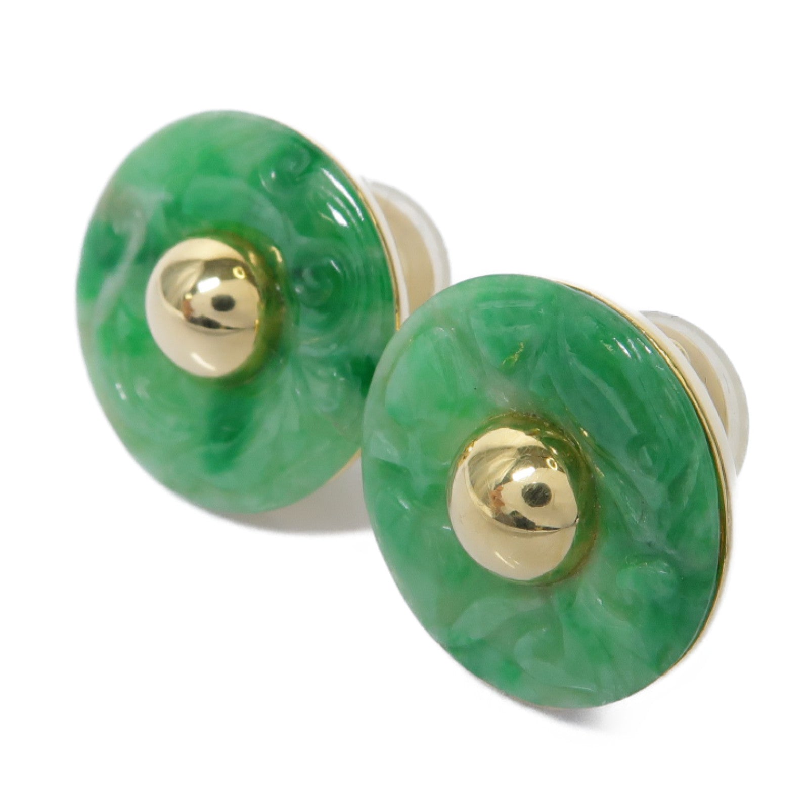 JEWELRY 【激減優惠】18K黃金Jade Earrings翡翠耳環