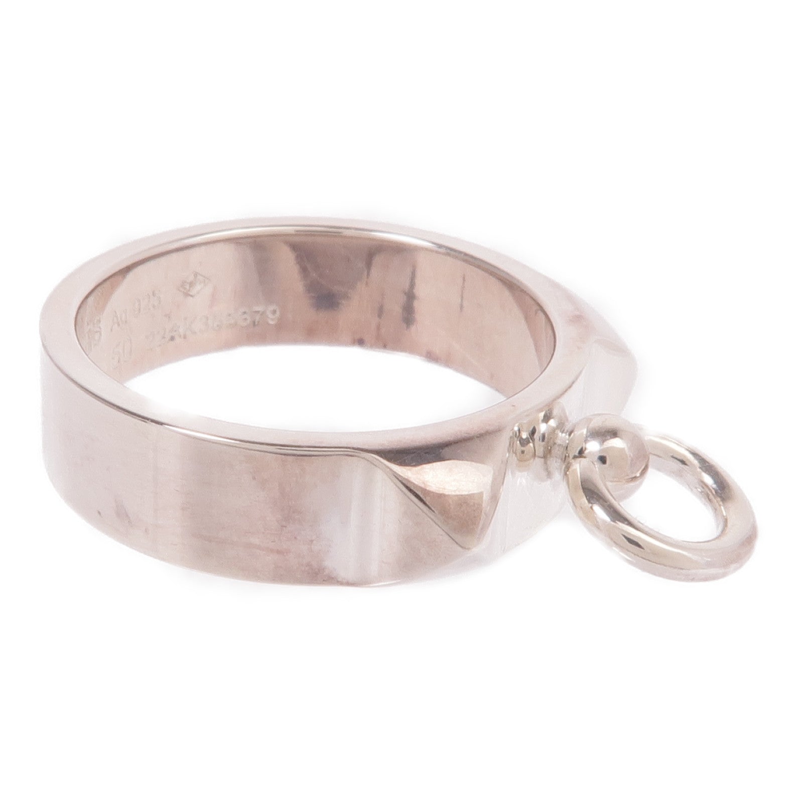 HERMES 【激減優惠】925純銀Collier de chien Ring戒指Hermes#50/US#5.25