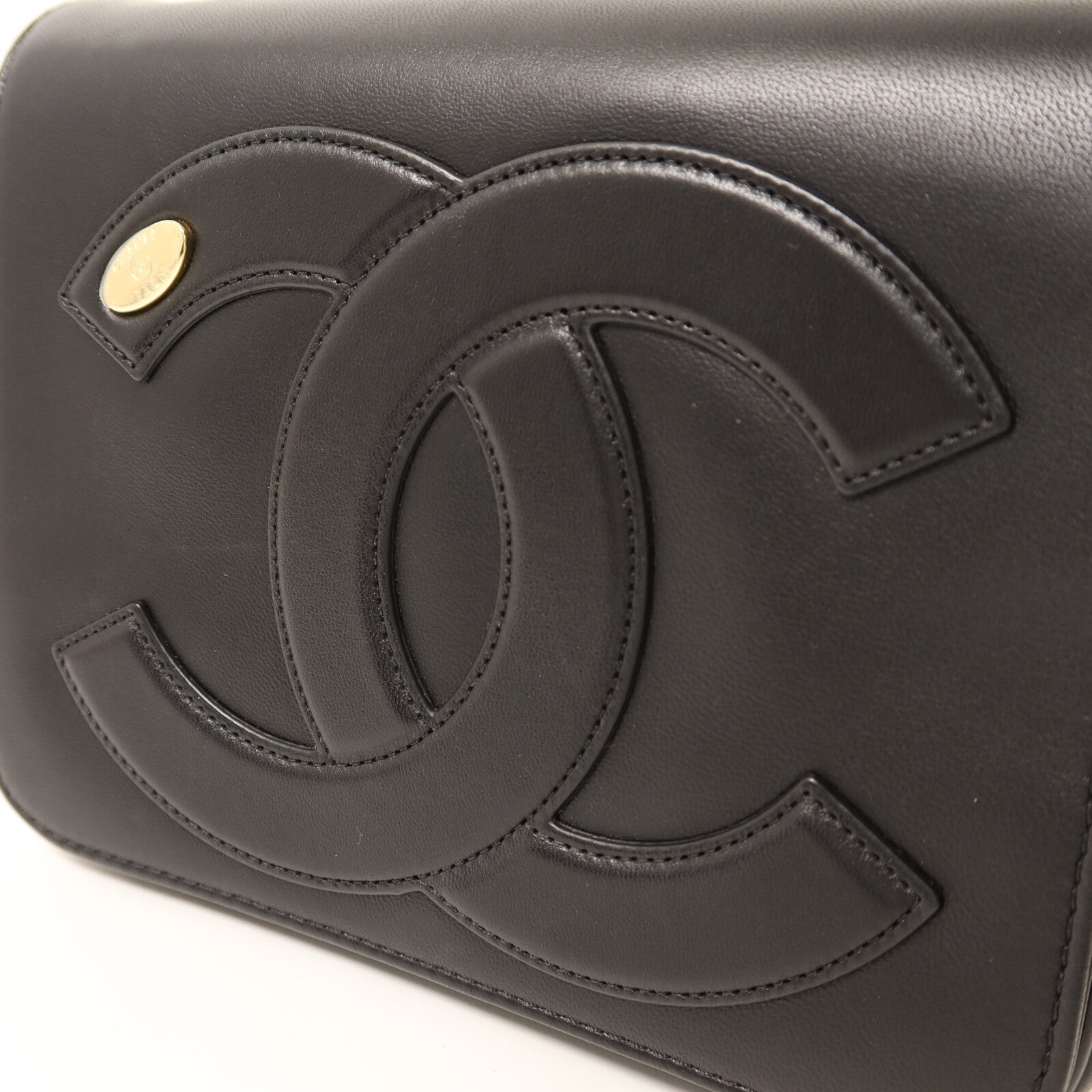 CHANEL 【激減優惠】羊皮皮革Chain Shoulder金扣鏈帶肩背袋