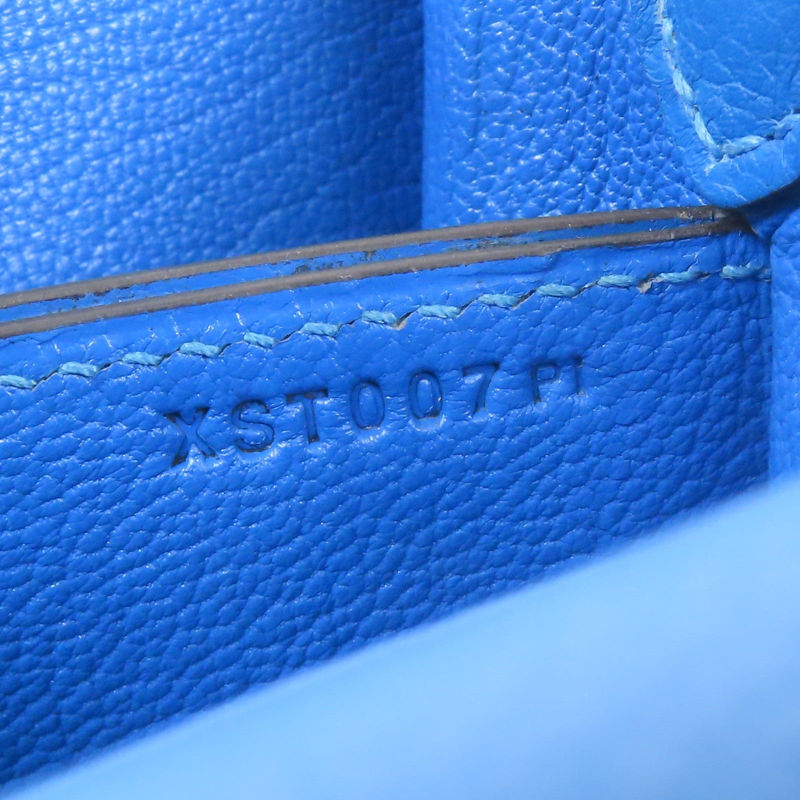 HERMES Evercolor皮革Mini Roulis金扣肩背袋Blue Hydra