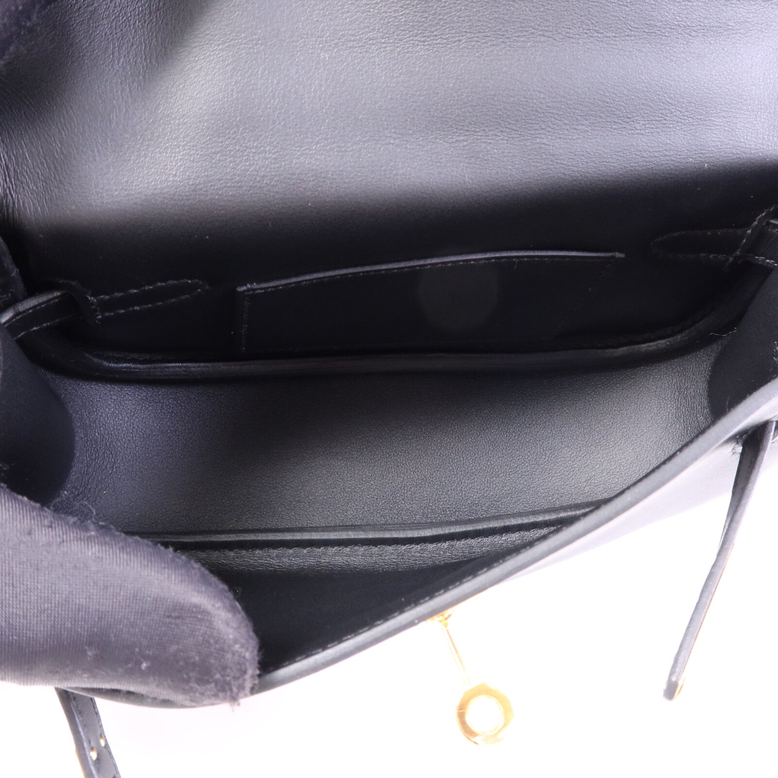 HERMES Swift皮革Kelly Moove金扣肩背袋Noir