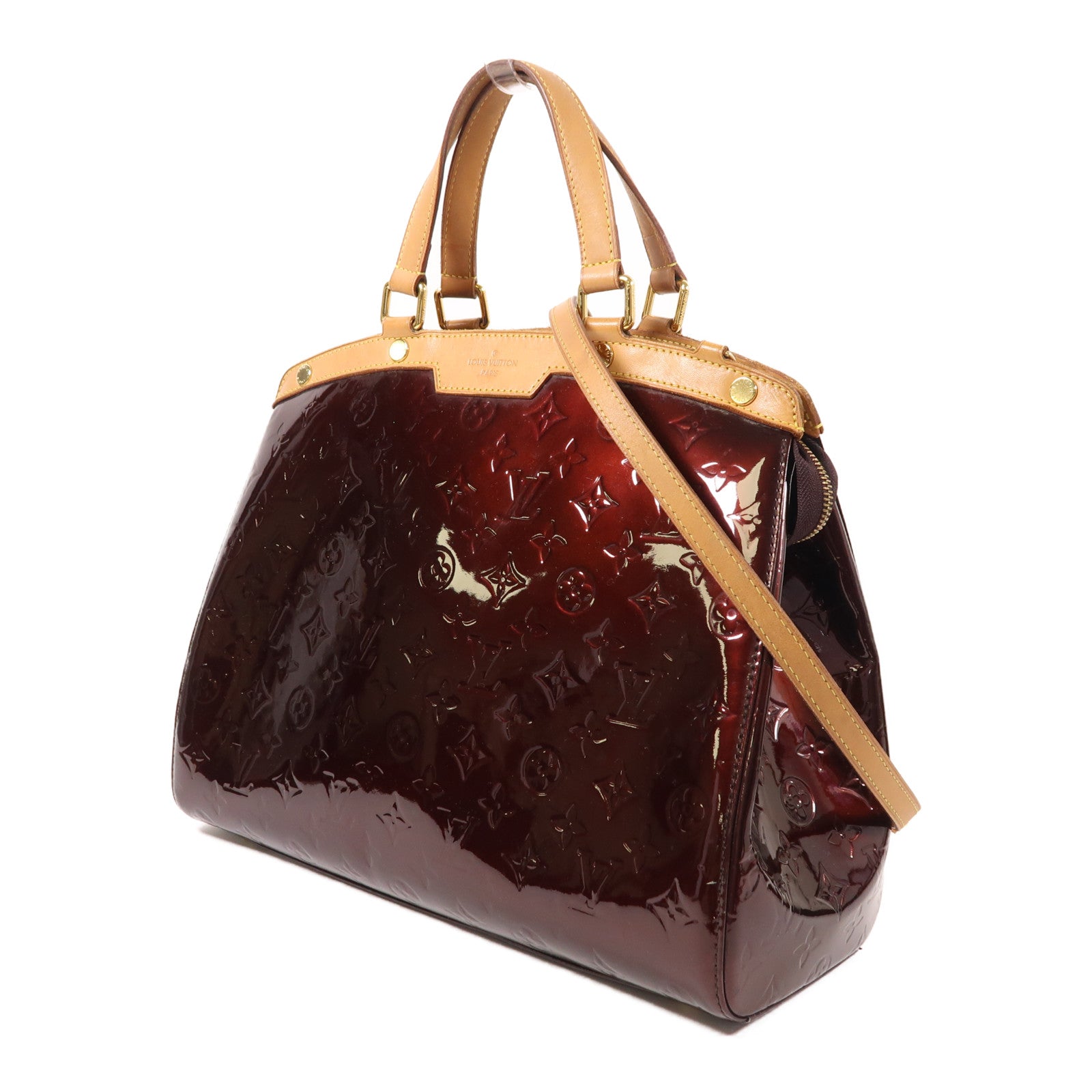 LOUIS VUITTON 【激減優惠】Vernis Brea GM金扣手挽肩背兩用袋