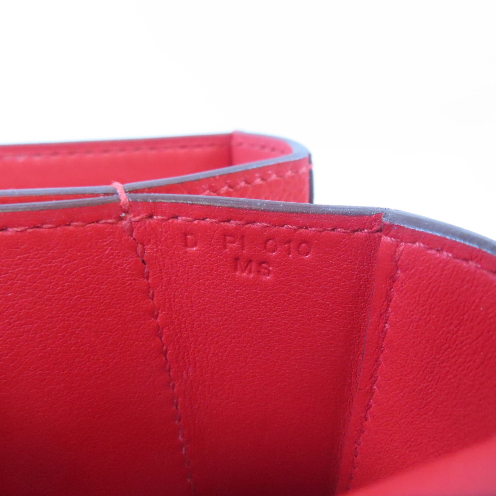 HERMES 【激減優惠】Epsom皮革Mosaique AU 24 Bag金扣肩背袋Rouge de Coeur/紅色