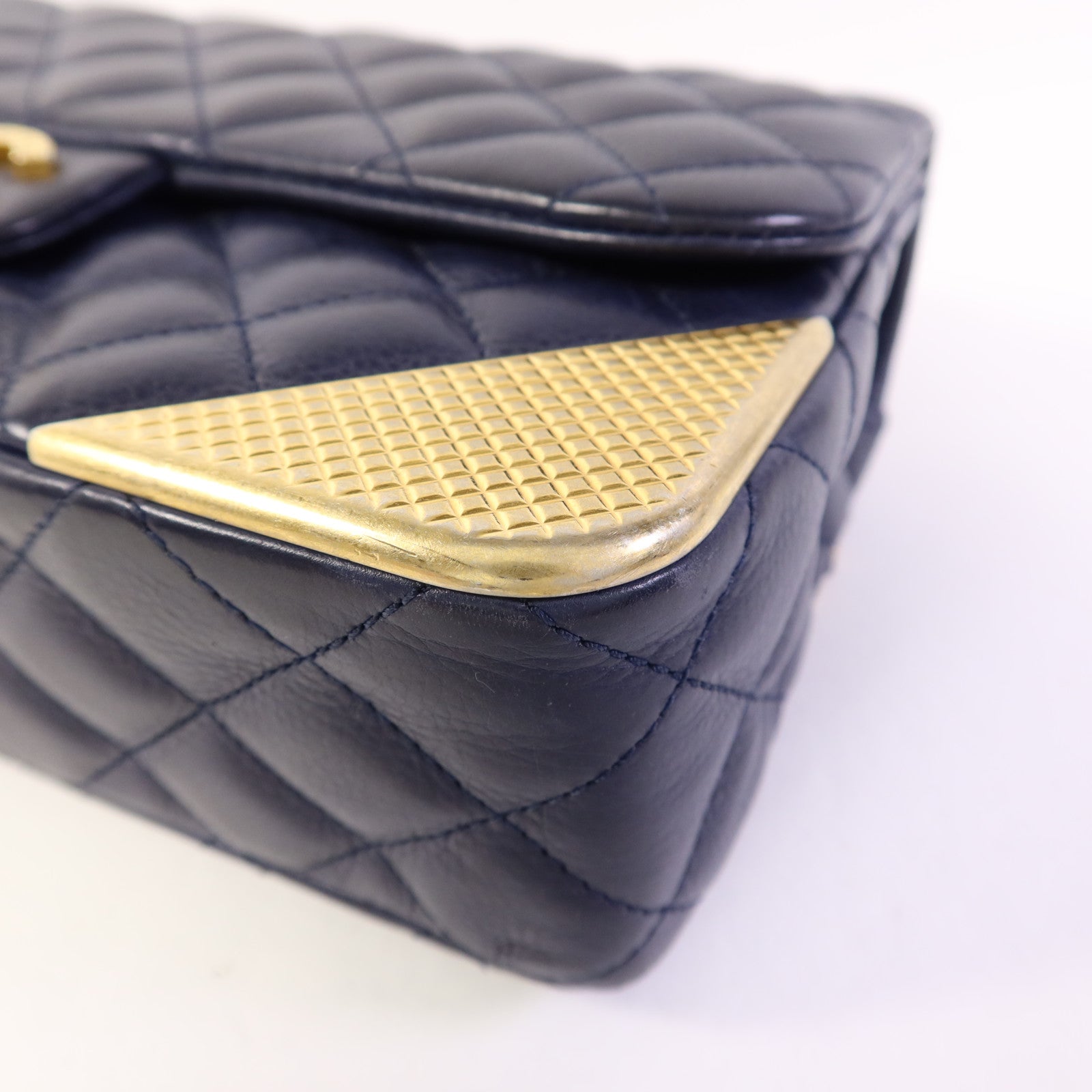 CHANEL 牛皮皮革Chain Shoulder Bag金扣鏈帶肩背袋