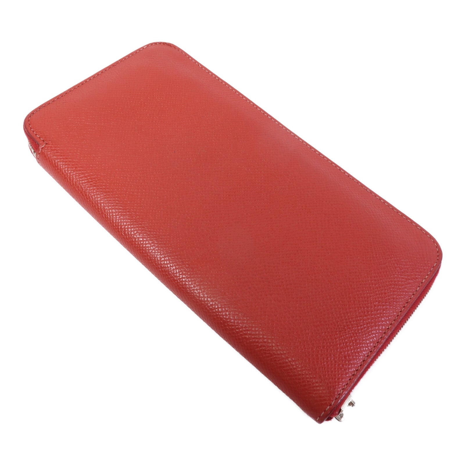 HERMES 【激減優惠】Epsom皮革Azap Wallet銀扣長錢包Rouge