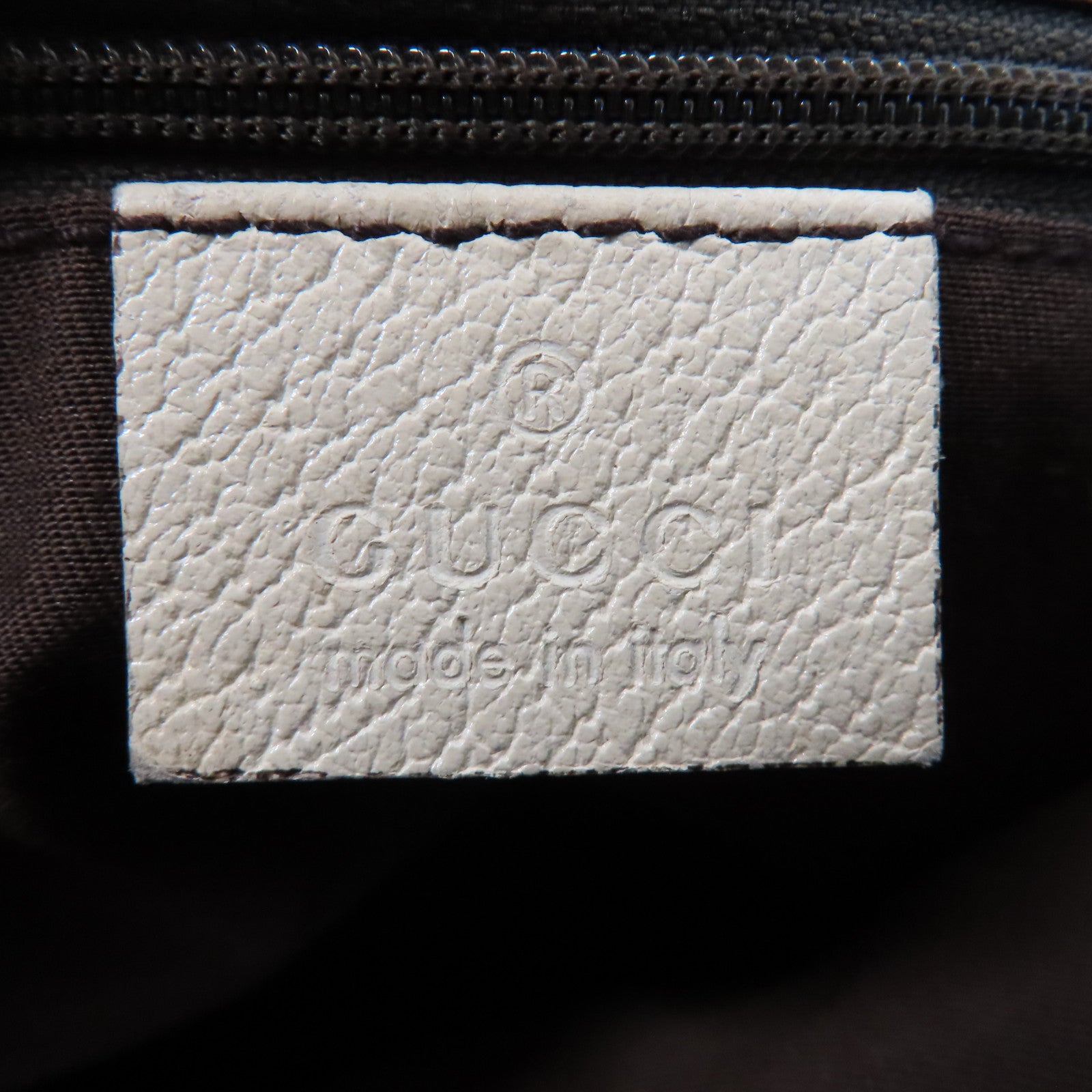 GUCCI 帆布GG Tote金扣肩背袋啡色/白色
