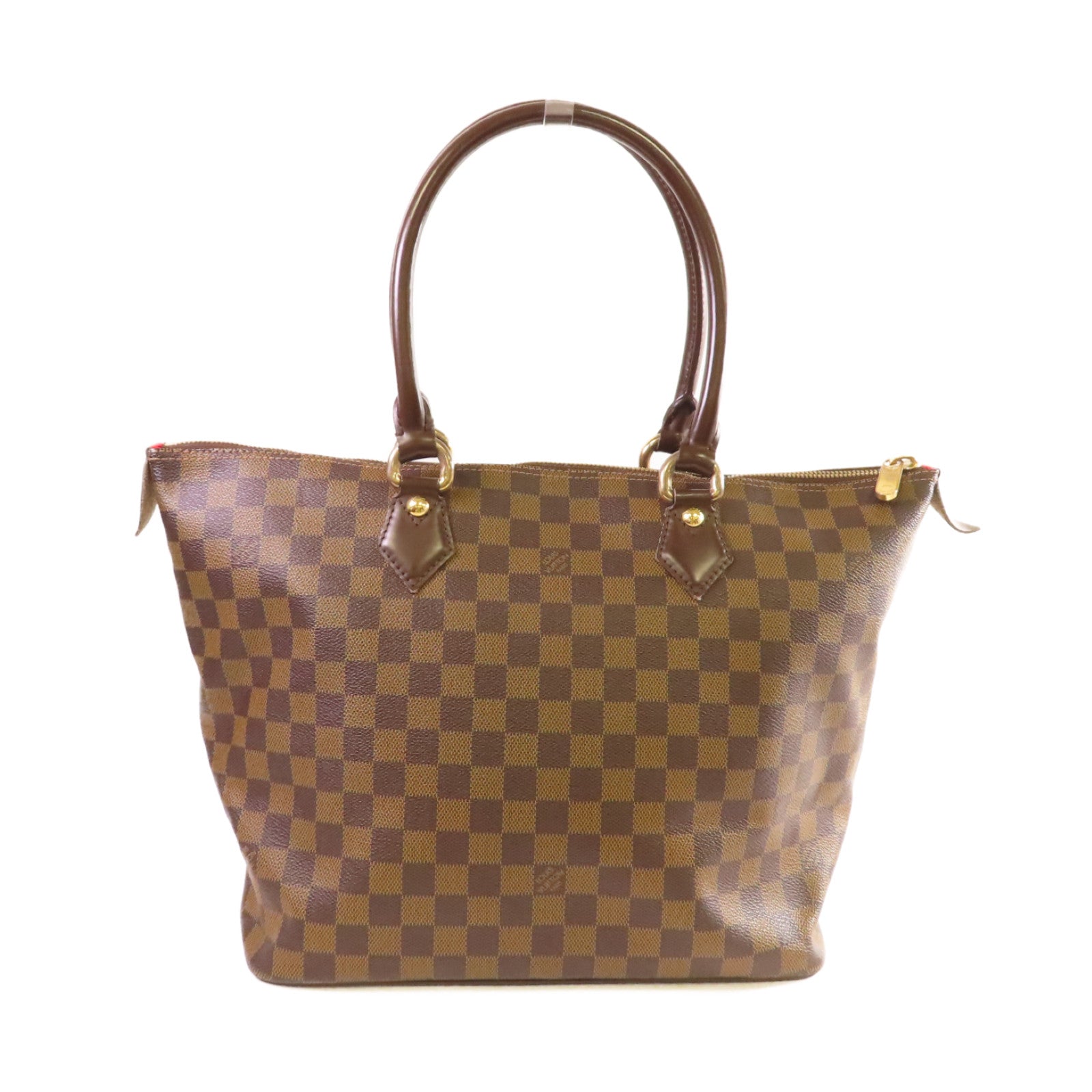 LOUIS VUITTON 【激減優惠】Damier Ebene Saleya MM Shoulder Bag金扣肩背袋啡色