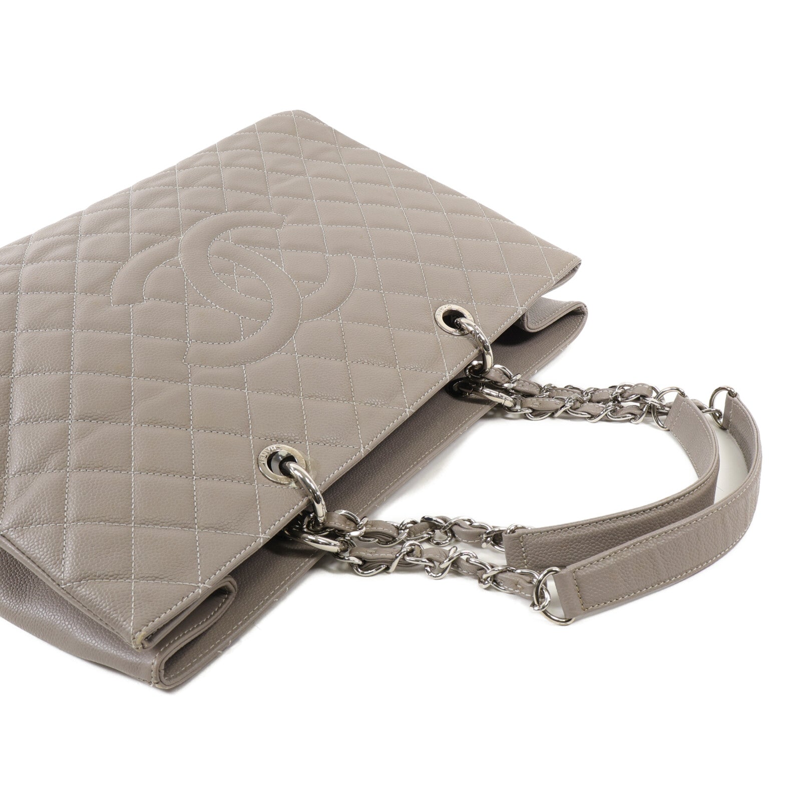 CHANEL 牛皮皮革GST Grand Shopping Tote銀扣手挽袋
