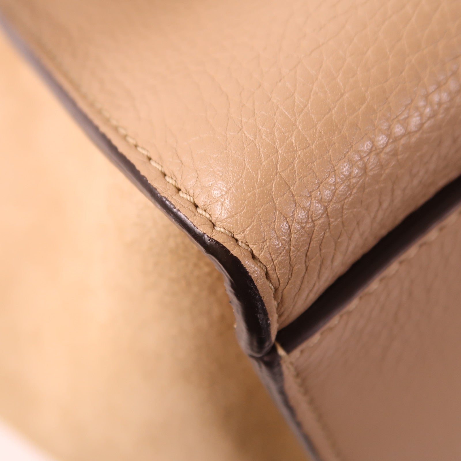 CELINE 牛皮皮革Trapeze銀扣手挽肩背兩用袋