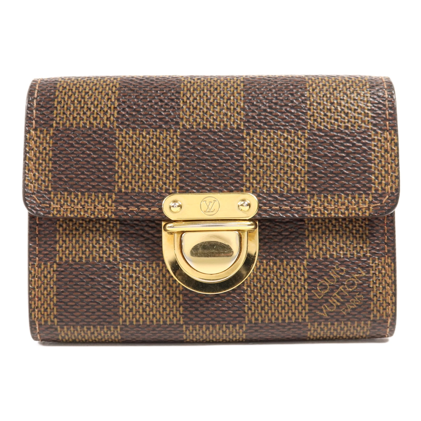 LOUIS VUITTON Damier Card Case金扣卡片套
