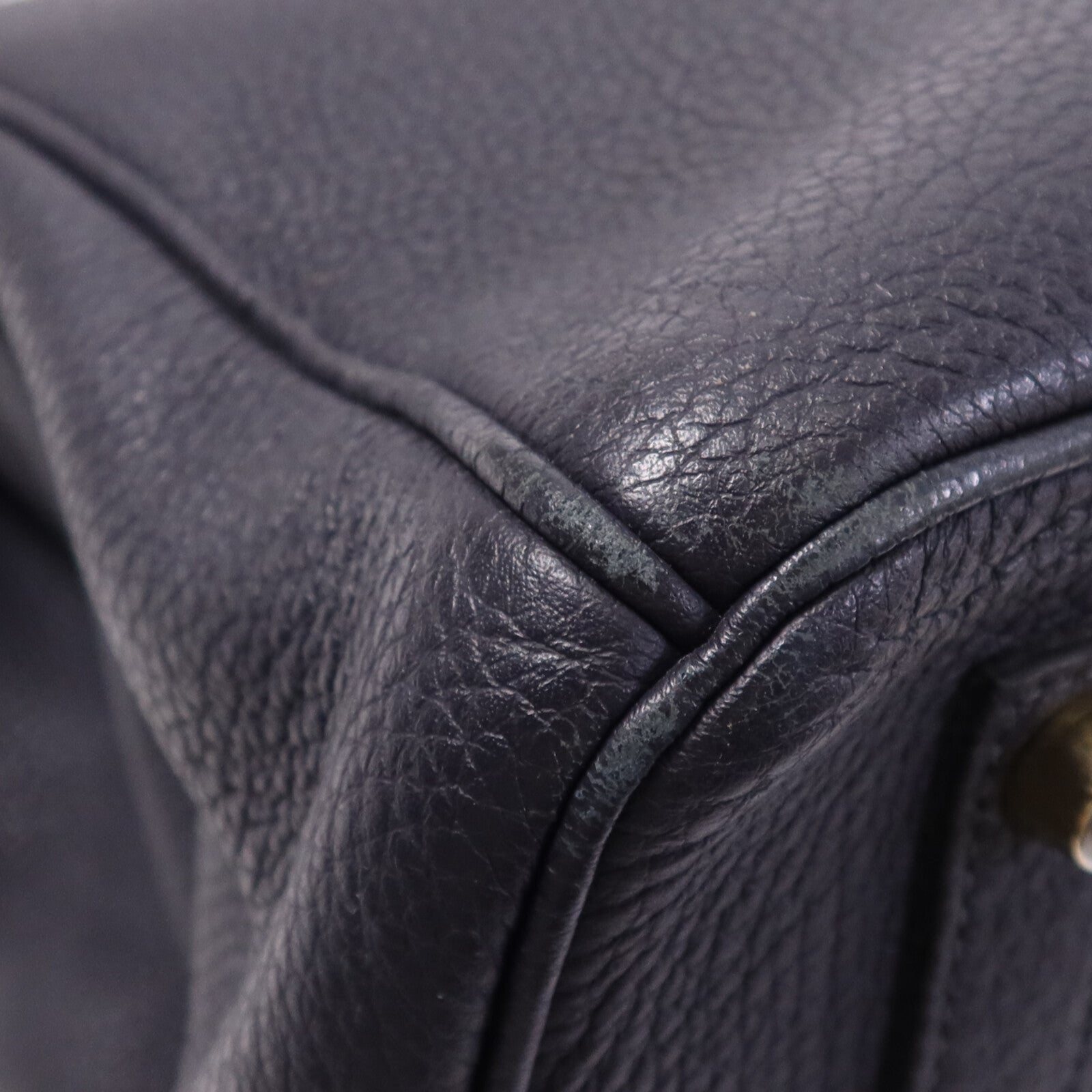 HERMES Togo皮革Birkin 35金扣手挽袋Bleu Obscur