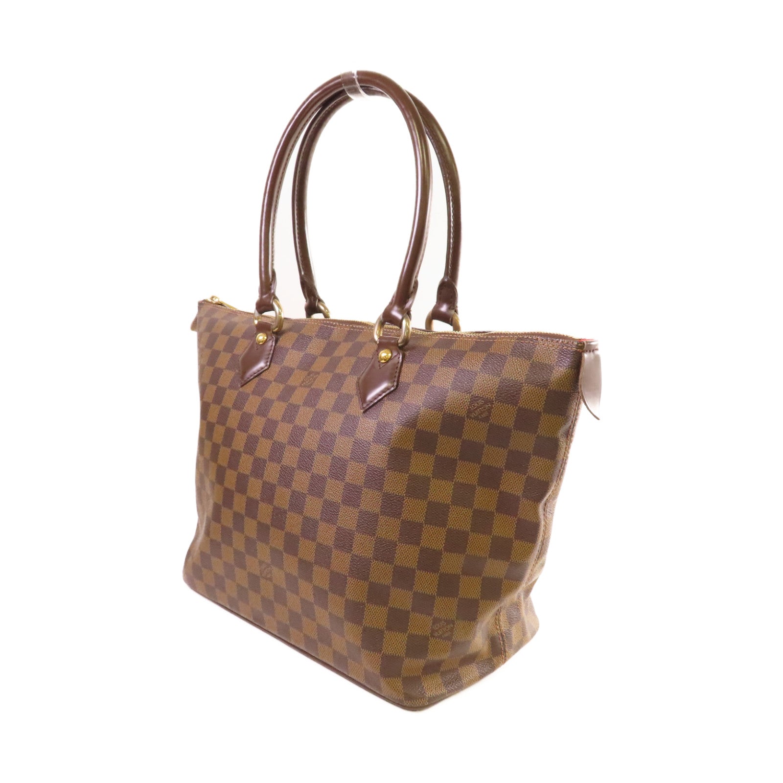 LOUIS VUITTON 【激減優惠】Damier Ebene Saleya MM Shoulder Bag金扣肩背袋啡色