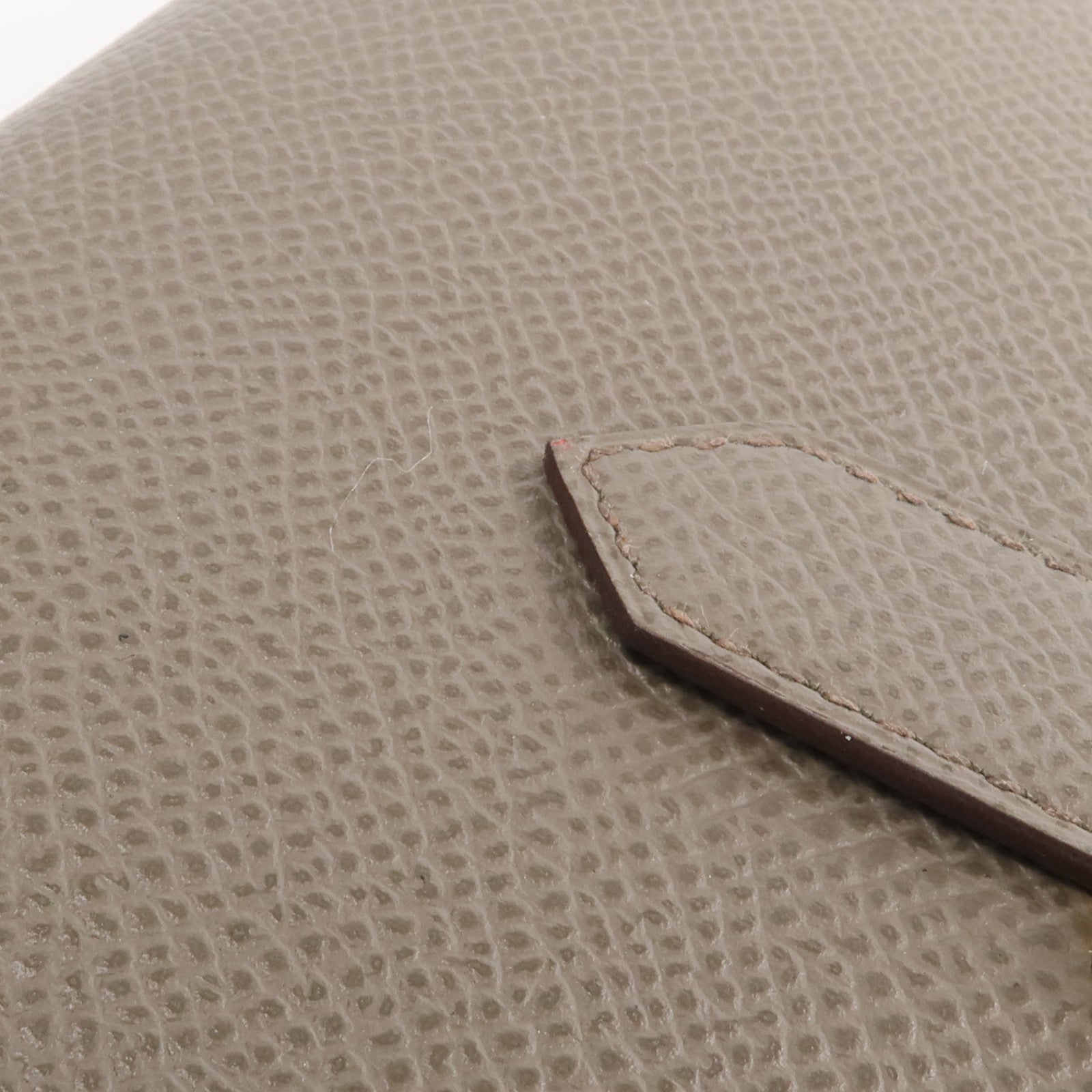 HERMES Epsom皮革Bearn Compact Wallet錢包Etain