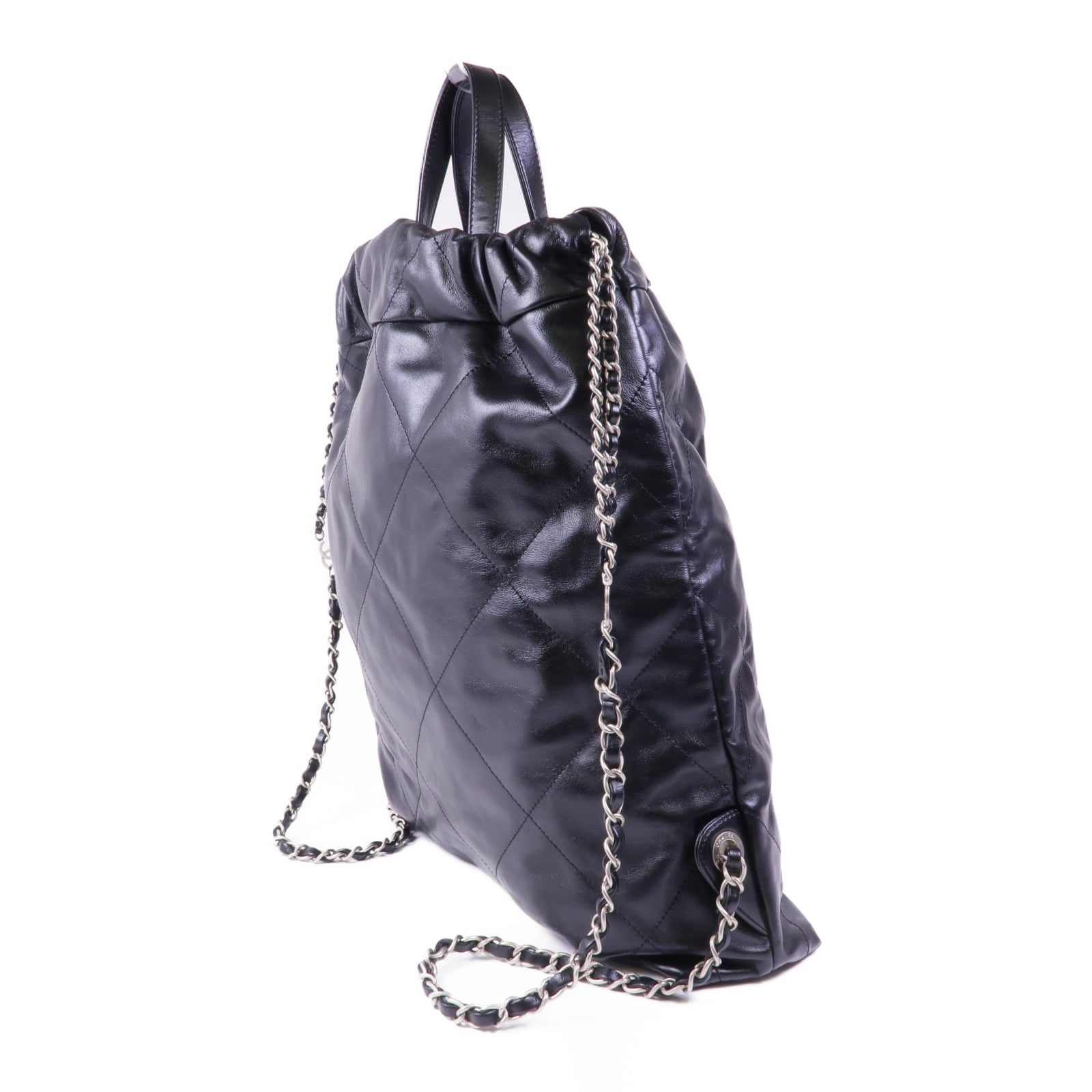CHANEL 牛皮皮革Chanel 22 Backpack銀扣背包