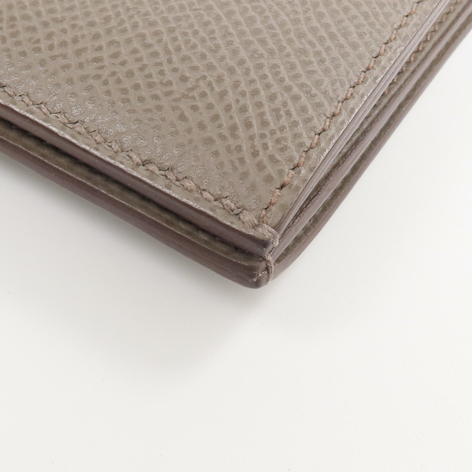 HERMES Epsom皮革Bearn Compact Wallet錢包Etain