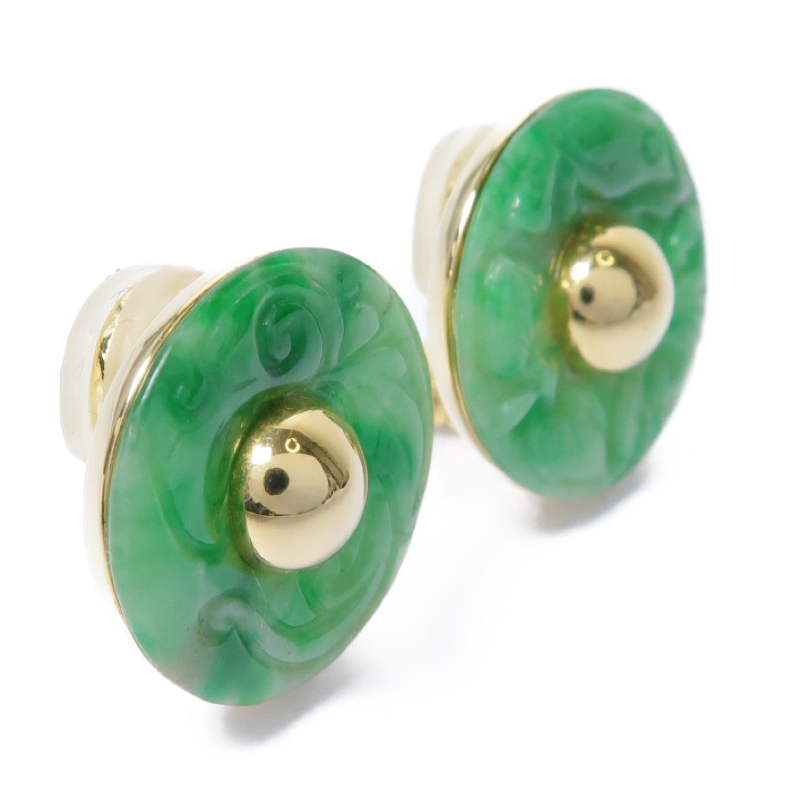 JEWELRY 【激減優惠】18K黃金Jade Earrings翡翠耳環