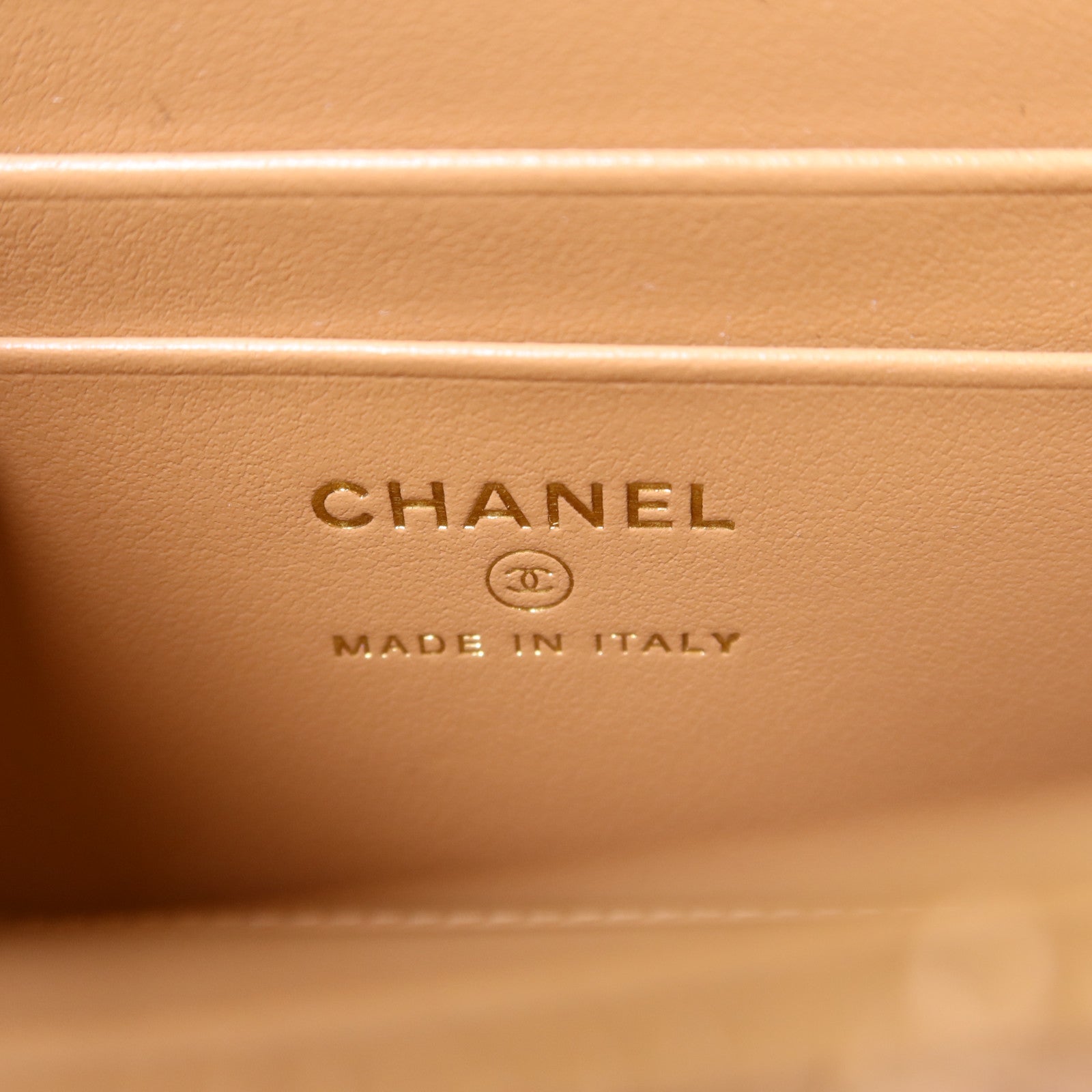 CHANEL 牛皮皮革Mini Top Handle Flap Bag金扣手挽肩背兩用袋