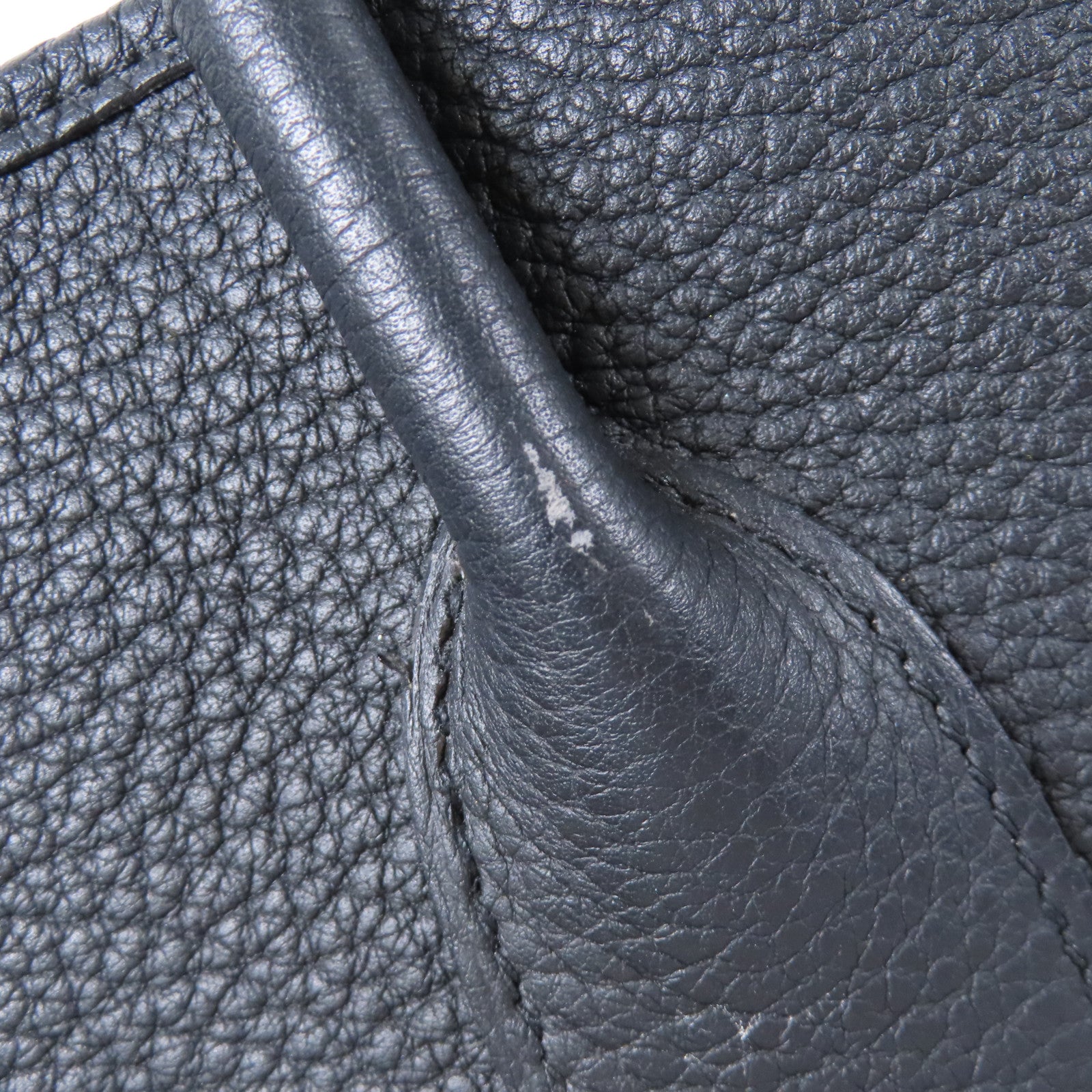 HERMES Negonda皮革Garden Party PM銀扣手挽袋Noir