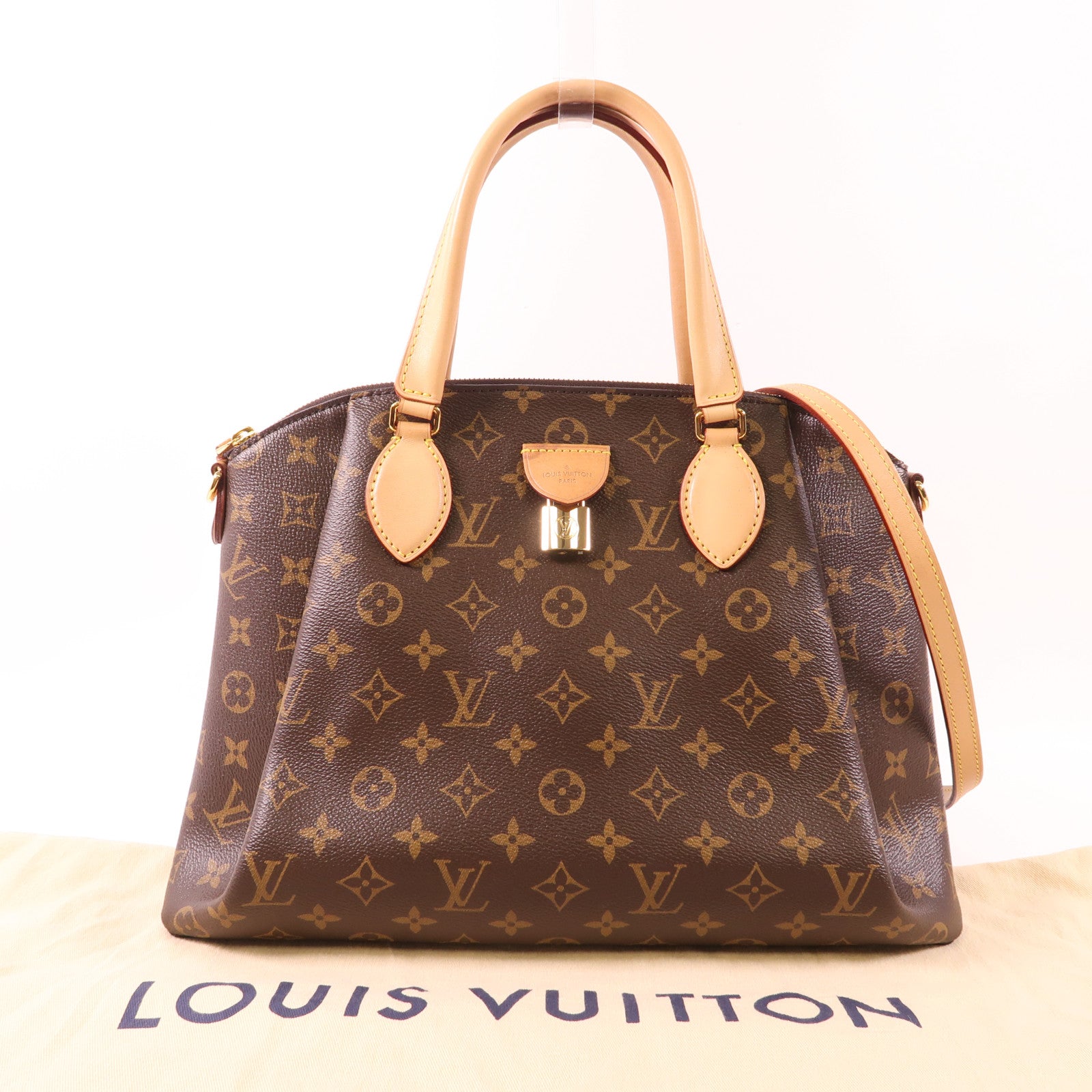 LOUIS VUITTON LV GHW Rivoli MM 2 Way Shoulder Handbag M44546 Monogram Brown