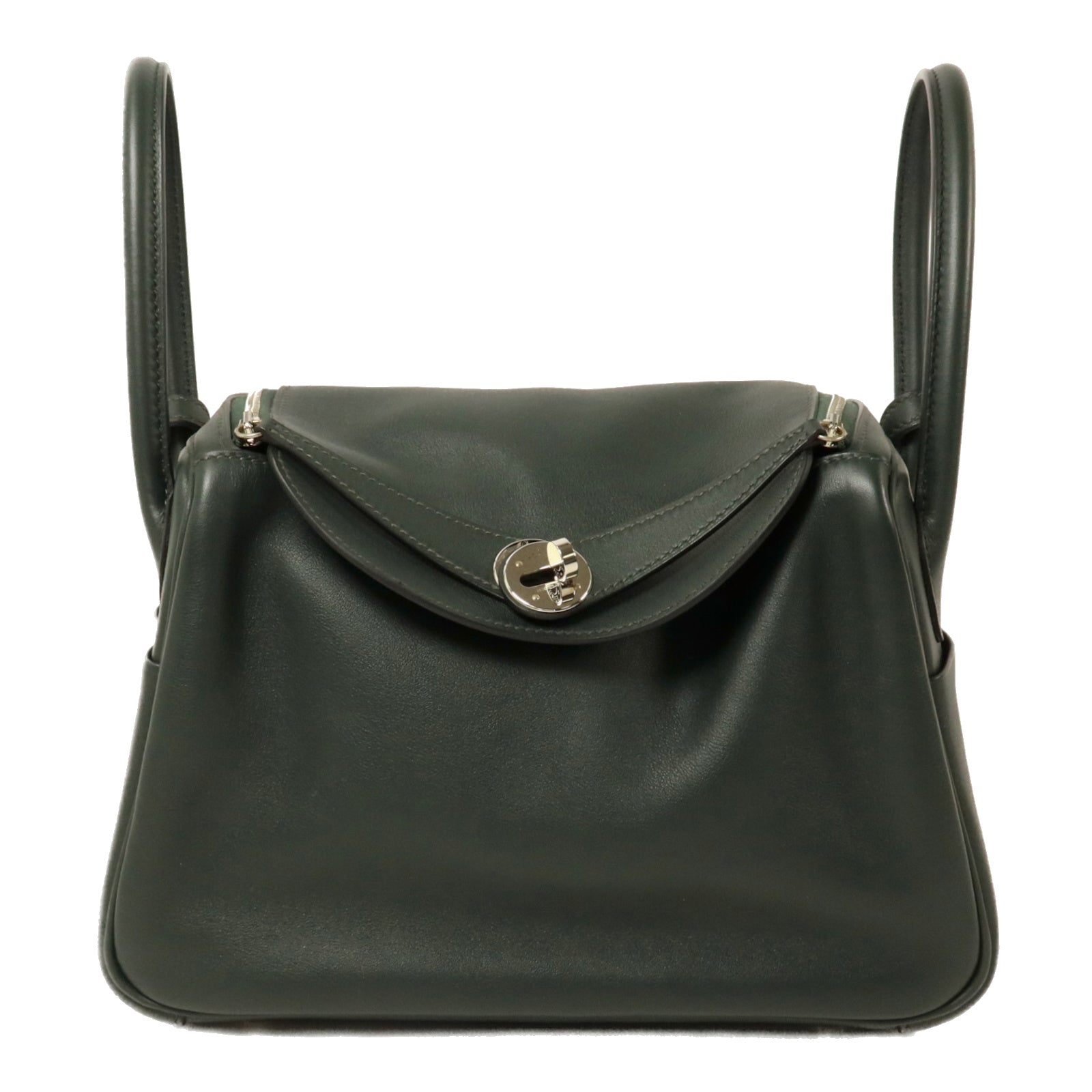 HERMES Swift皮革Lindy 26手挽肩背兩用袋Vert Anglais