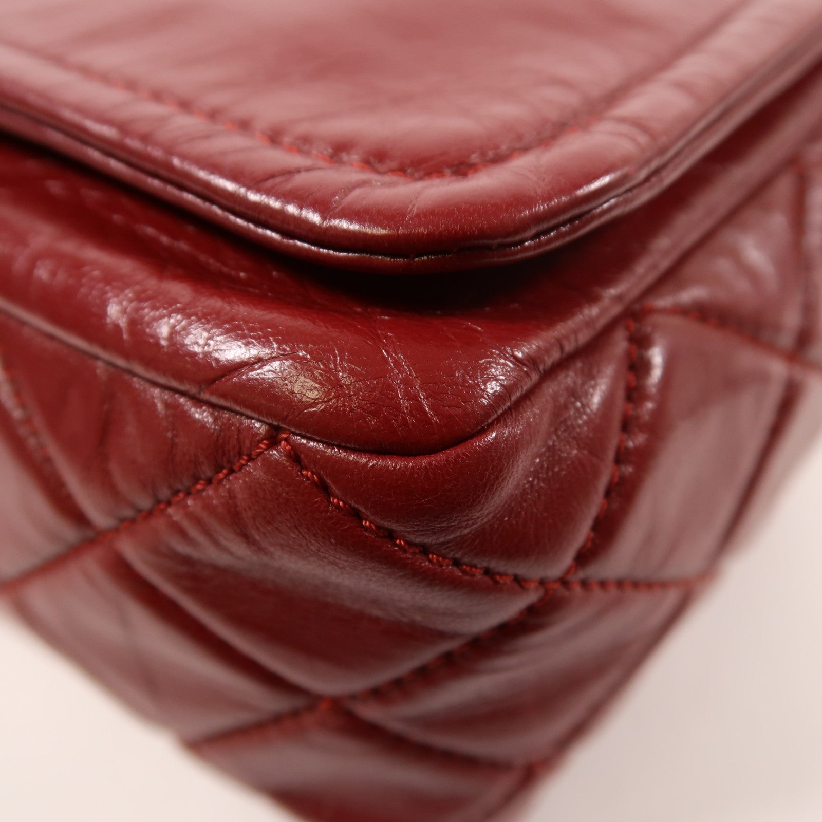 CHANEL 牛皮皮革Chain Shoulder銀扣鏈帶肩背袋