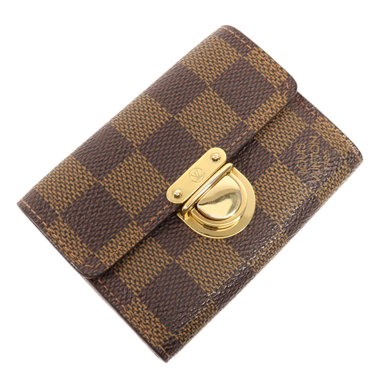 LOUIS VUITTON Damier Card Case金扣卡片套