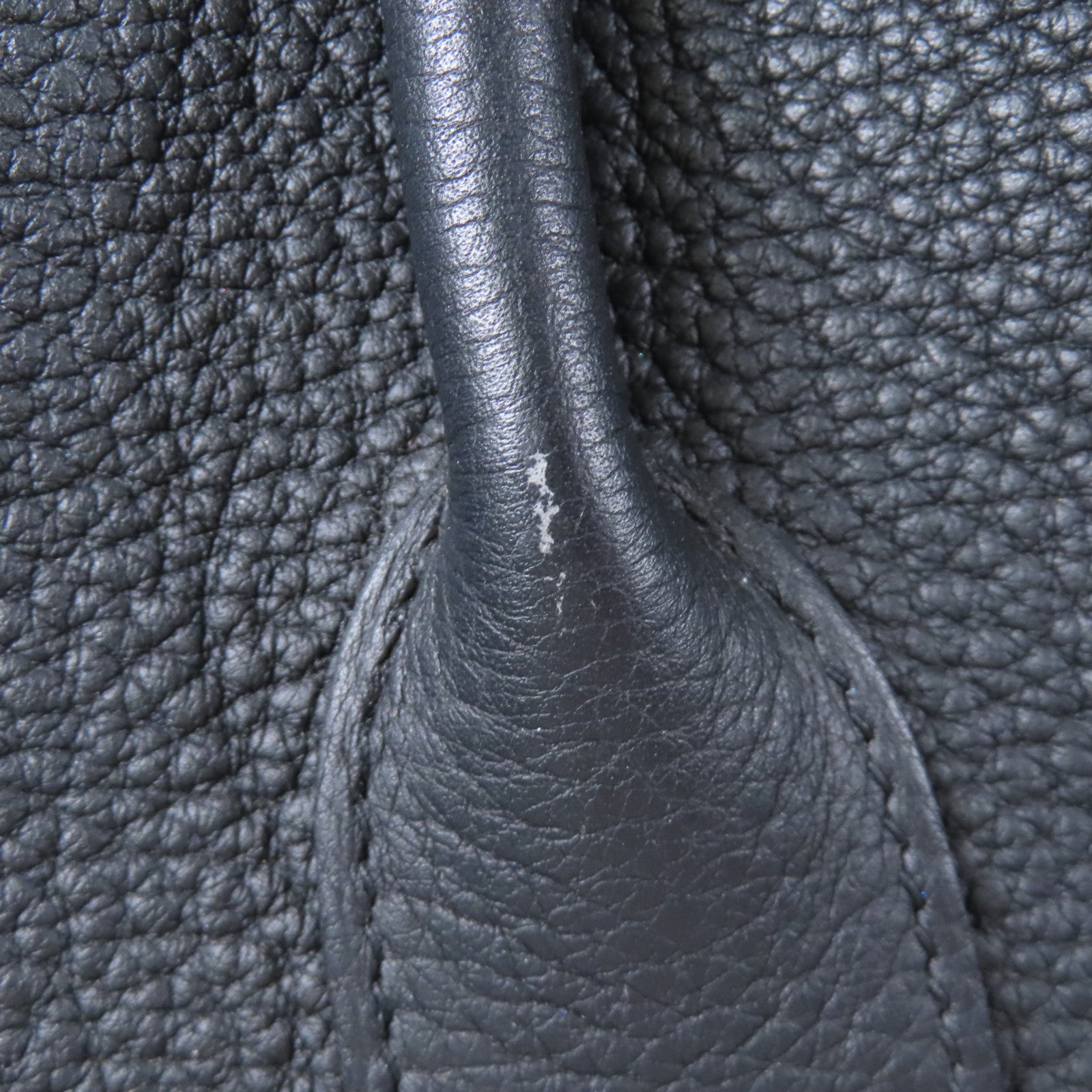 HERMES Negonda皮革Garden Party PM銀扣手挽袋Noir