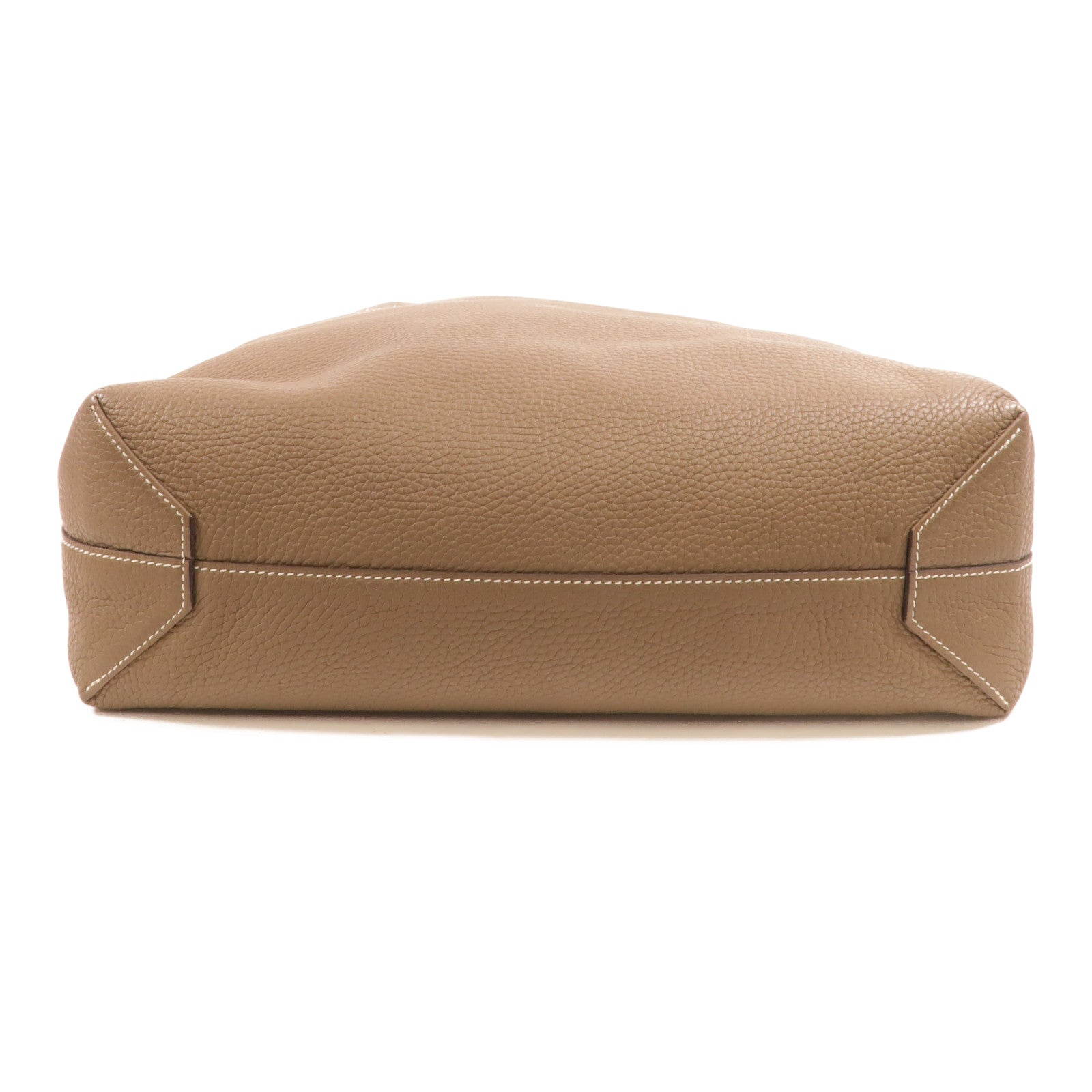 HERMES Clemence皮革Double Sens 35肩背袋Etoupe/Malachite