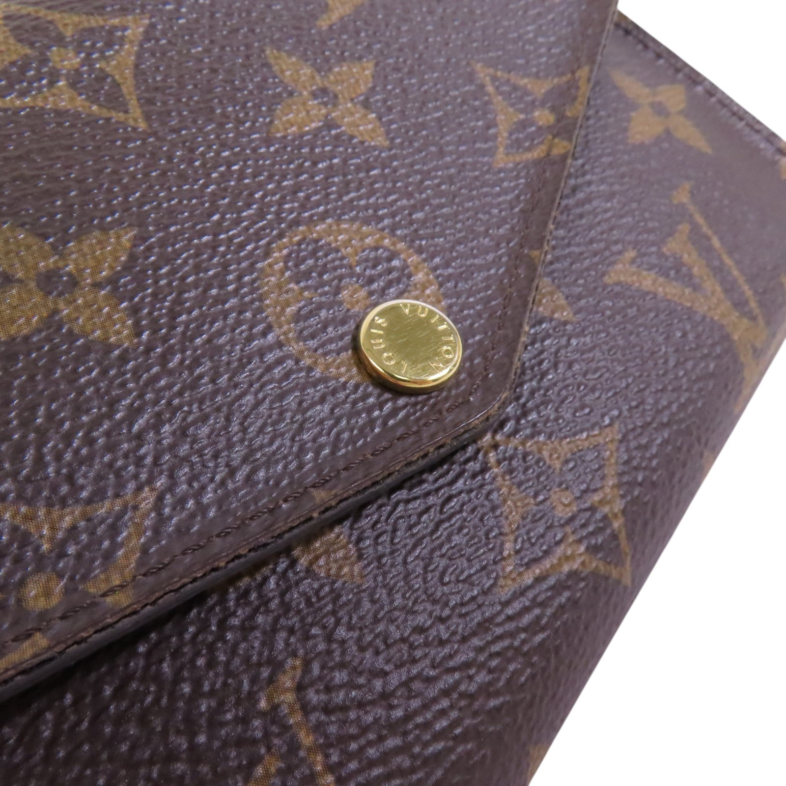 LOUIS VUITTON Monogram Short Wallet金扣短錢包