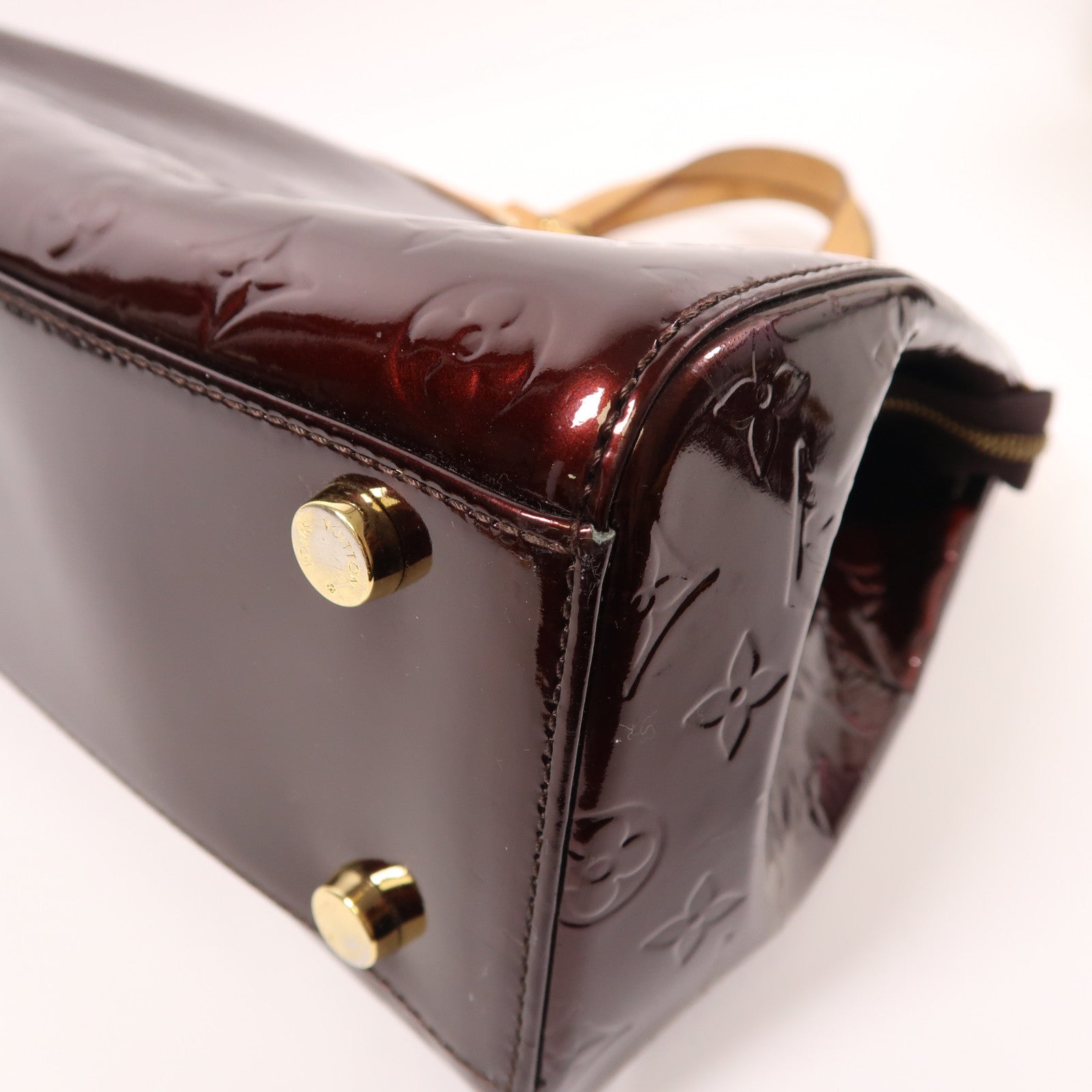 LOUIS VUITTON LV GHW Brea GM 2 Way Shoulder Bag M91616 Monogram Vernis Burgundy