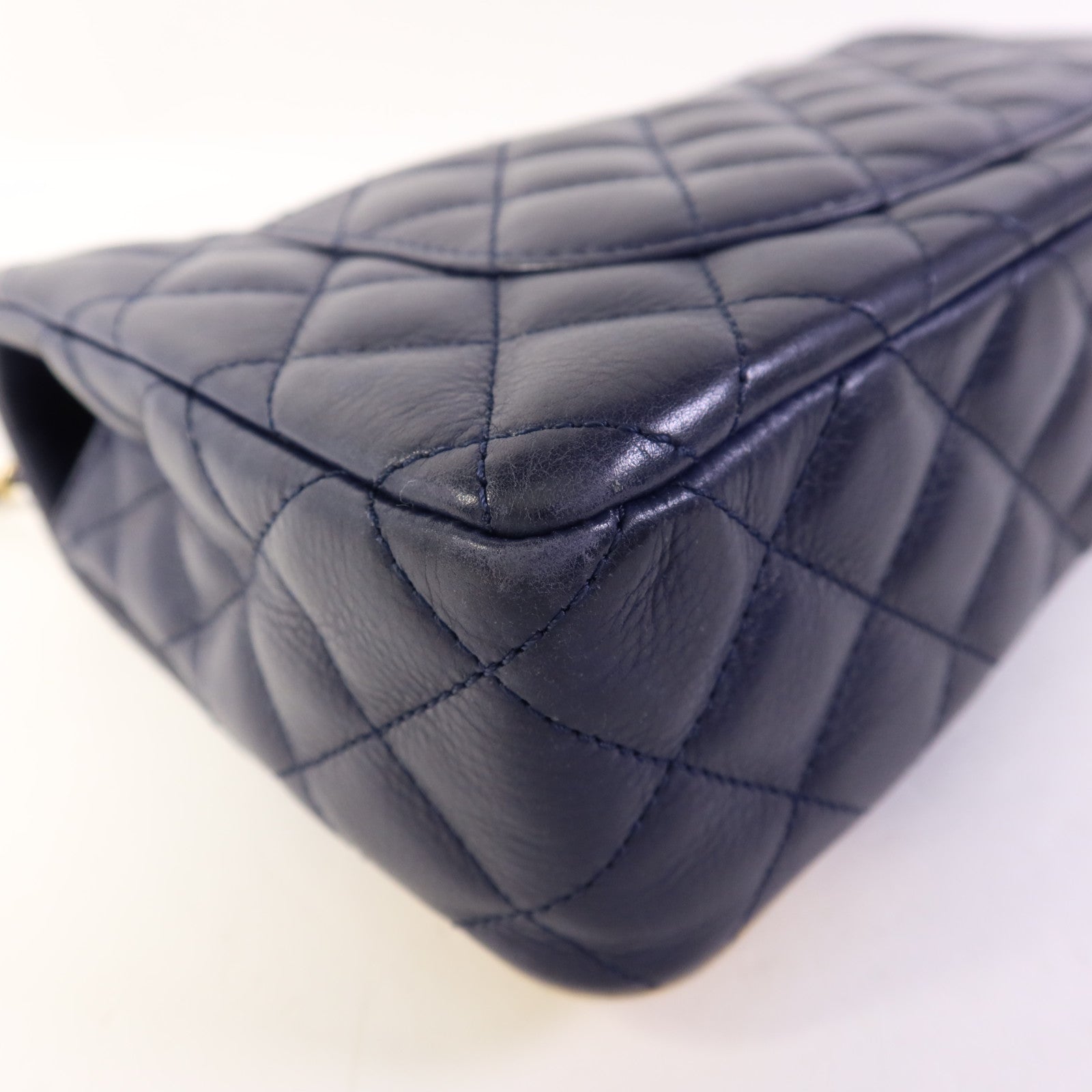 CHANEL 牛皮皮革Chain Shoulder Bag金扣鏈帶肩背袋