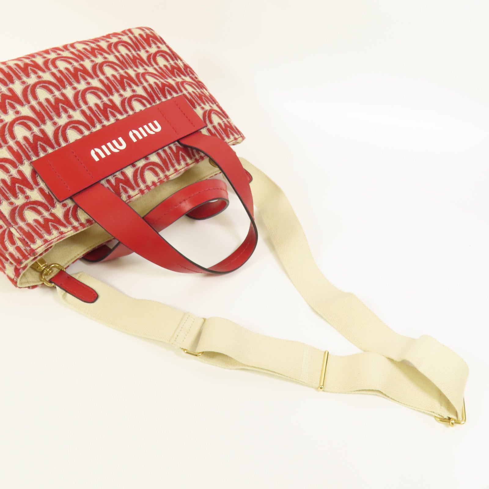 Miu Miu 帆布Everywhere手挽肩背兩用袋