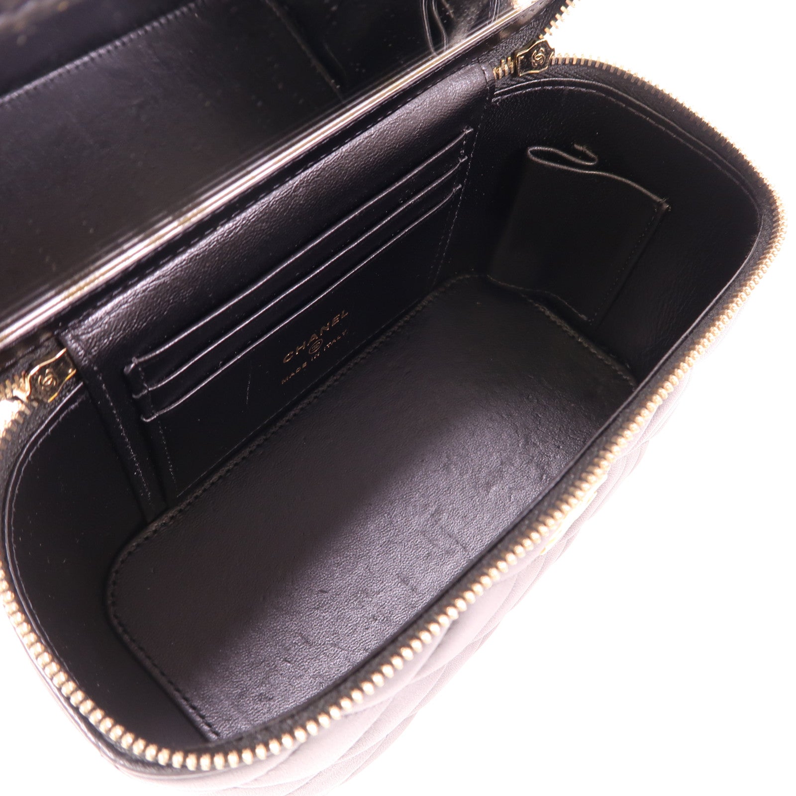 CHANEL 羊皮皮革Vanity Case金扣手挽肩背兩用袋