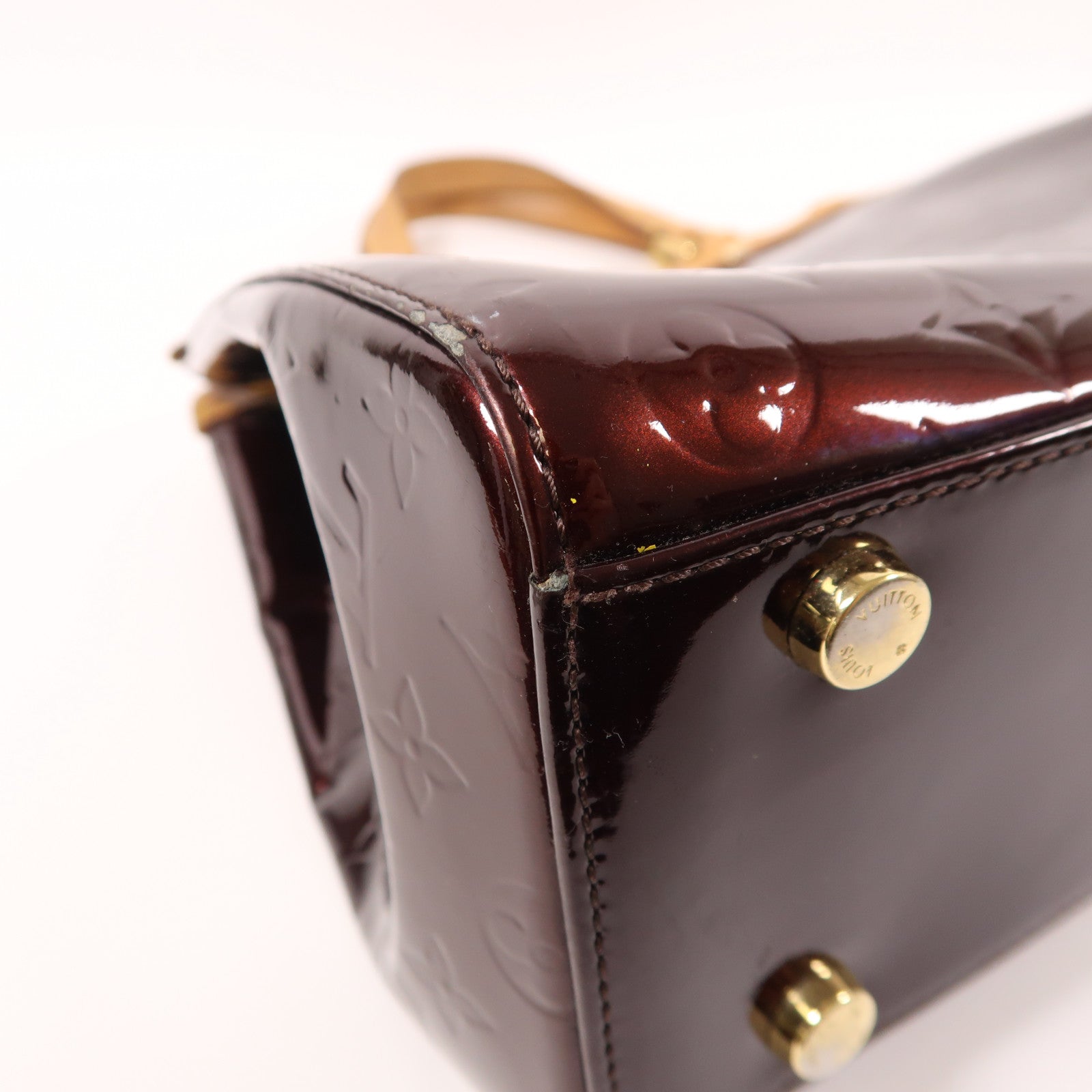 LOUIS VUITTON LV GHW Brea GM 2 Way Shoulder Bag M91616 Monogram Vernis Burgundy