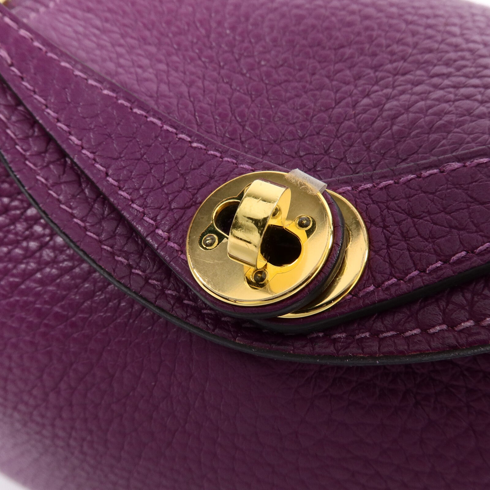 HERMES Clemence皮革Mini Lindy手挽肩背兩用袋
