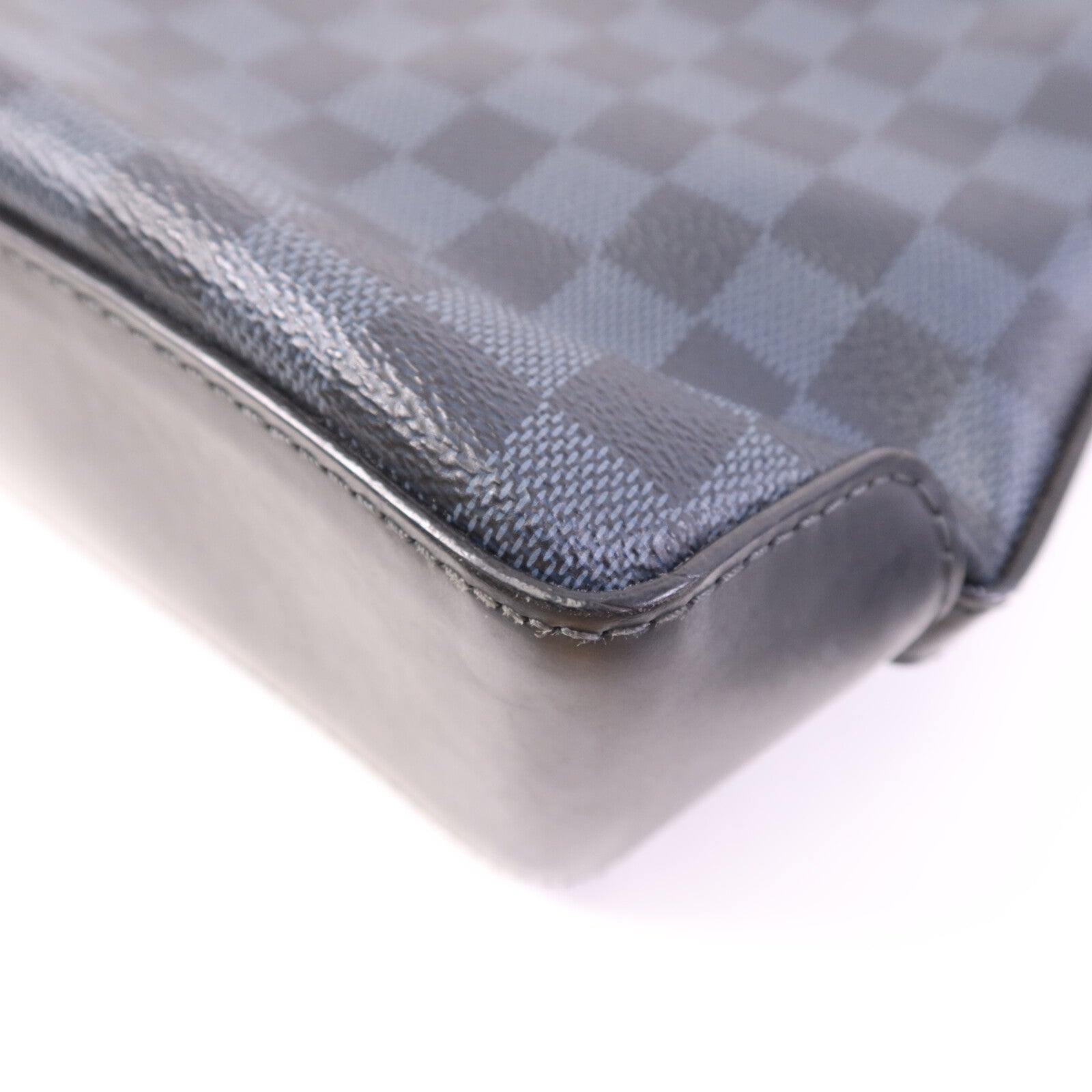 LOUIS VUITTON 【激減優惠】Damier Cobalt Greenwich Messenger銀扣肩背袋