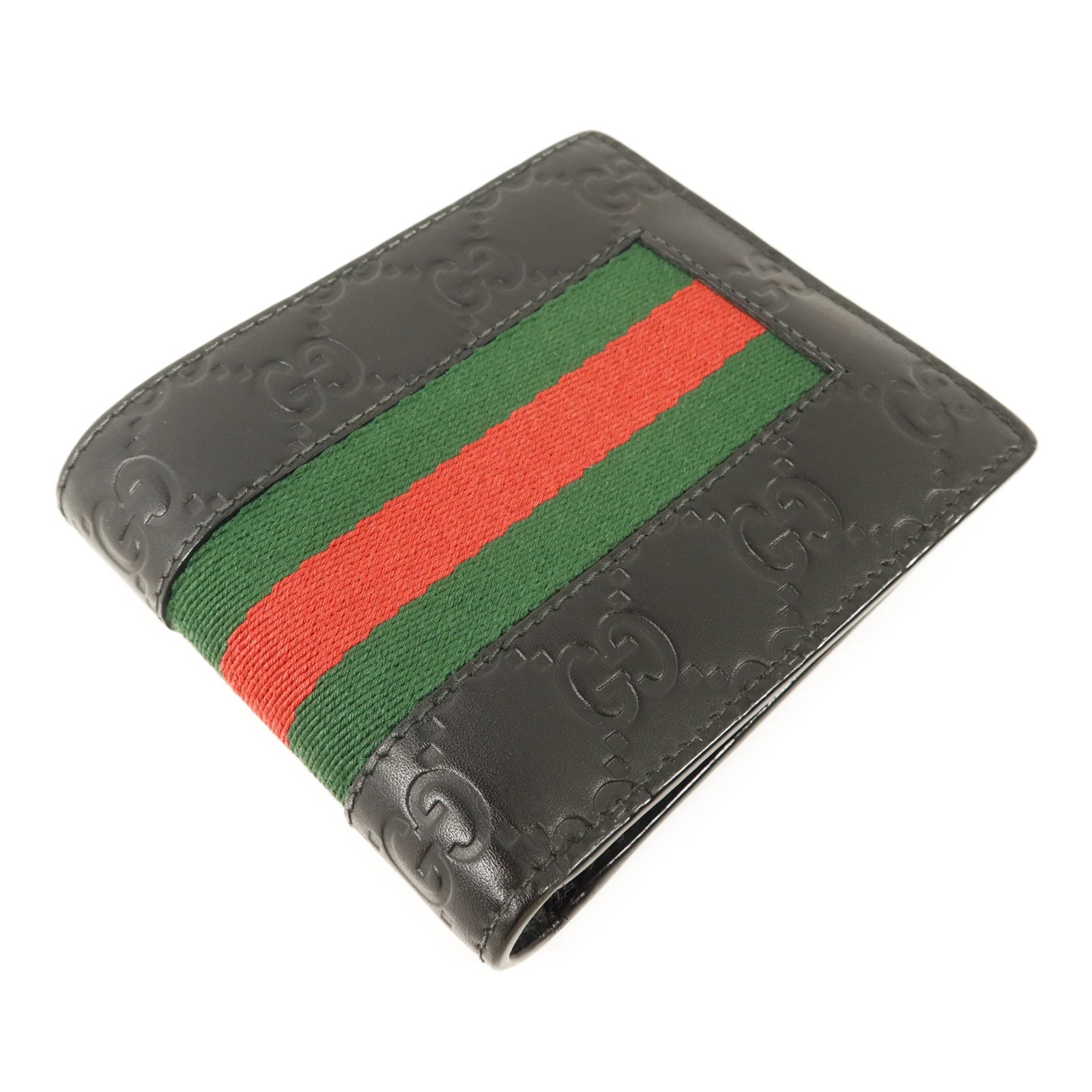 GUCCI 牛皮皮革Signature Wallet銀扣錢包