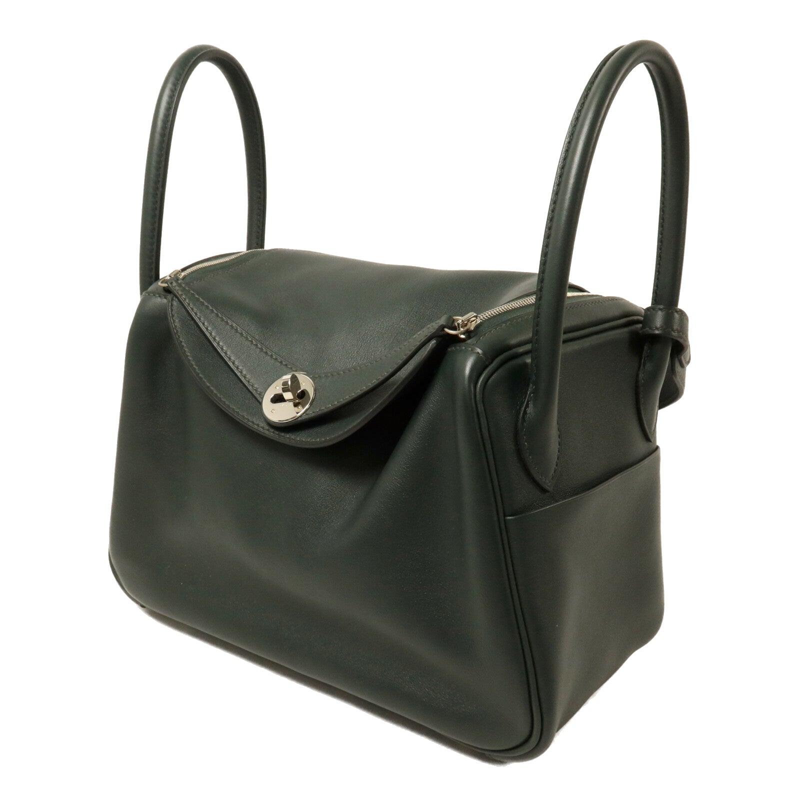 HERMES Swift皮革Lindy 26手挽肩背兩用袋Vert Anglais
