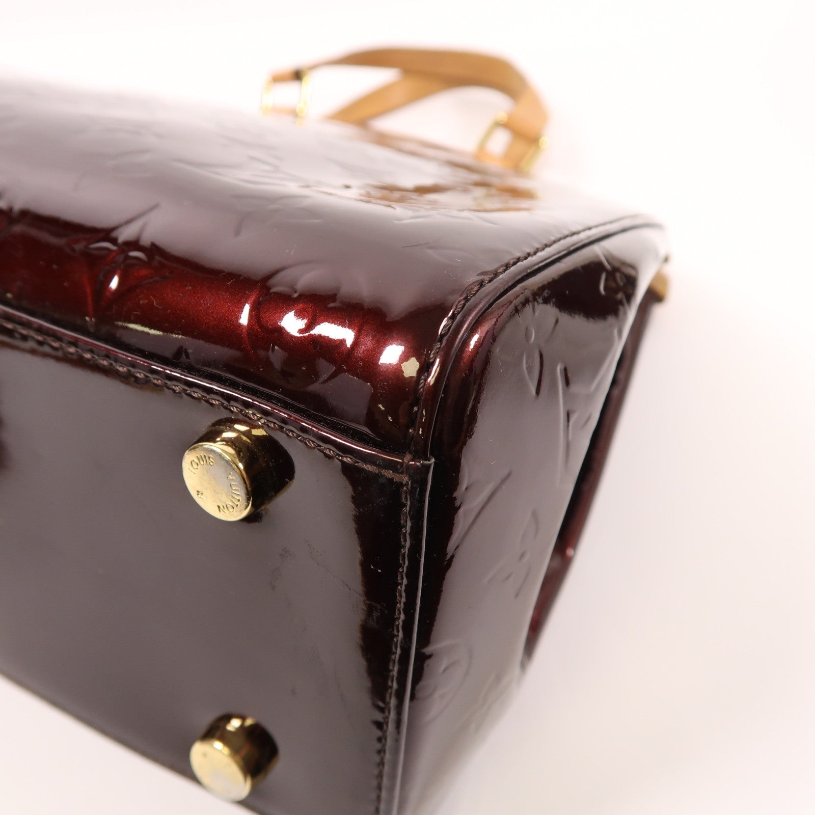 LOUIS VUITTON LV GHW Brea GM 2 Way Shoulder Bag M91616 Monogram Vernis Burgundy