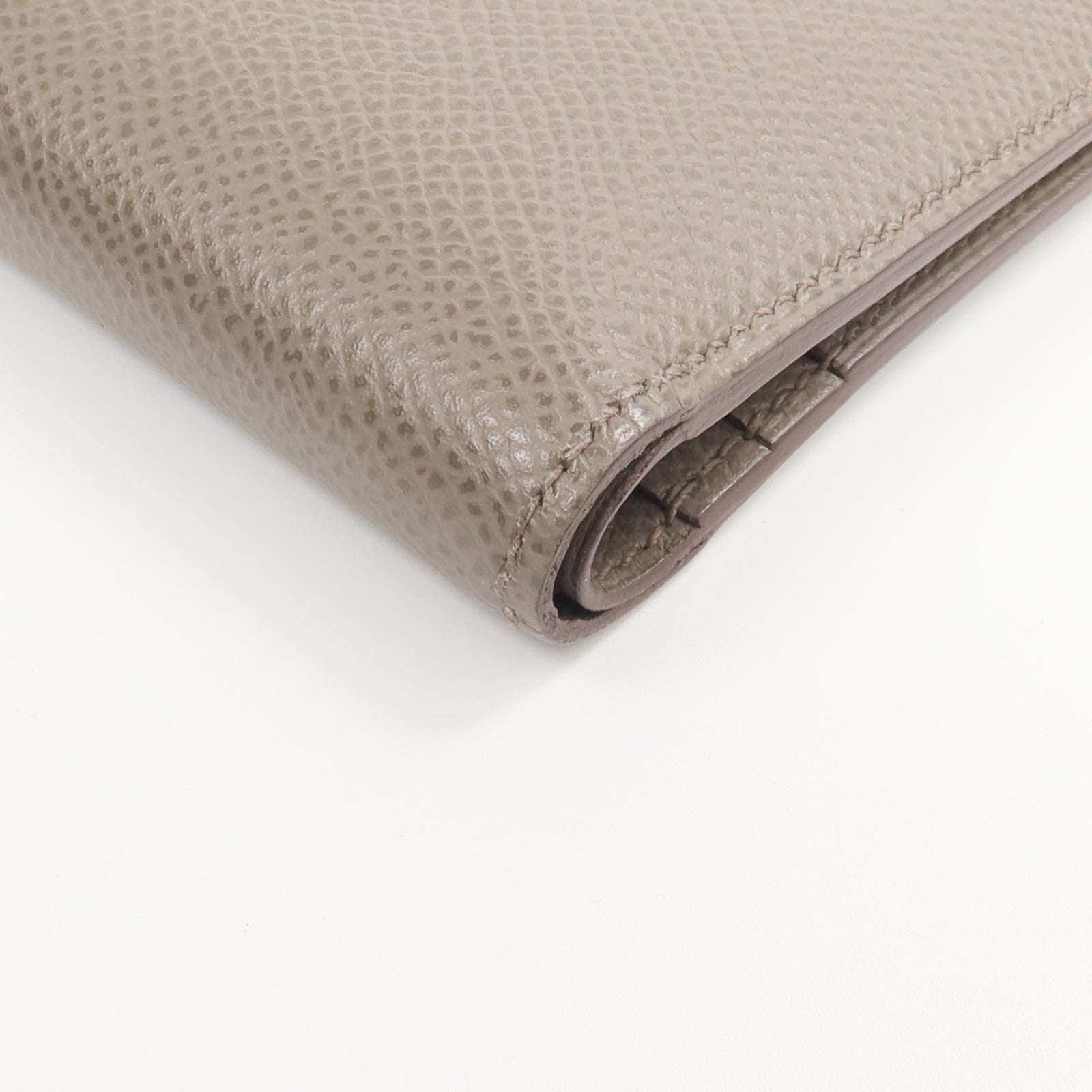 HERMES Epsom皮革Bearn Compact Wallet錢包Etain
