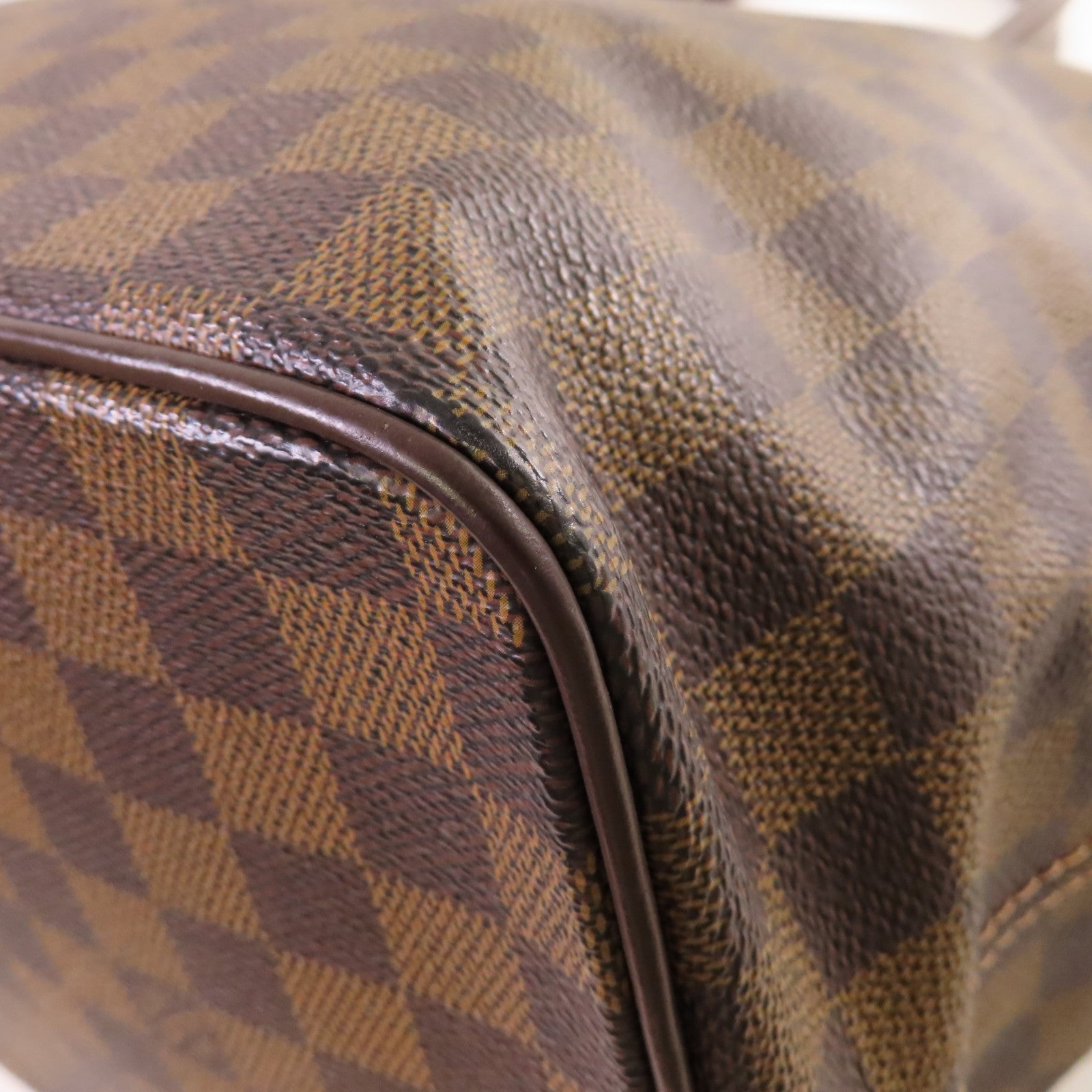 LOUIS VUITTON 【激減優惠】Damier Ebene Saleya MM Shoulder Bag金扣肩背袋啡色