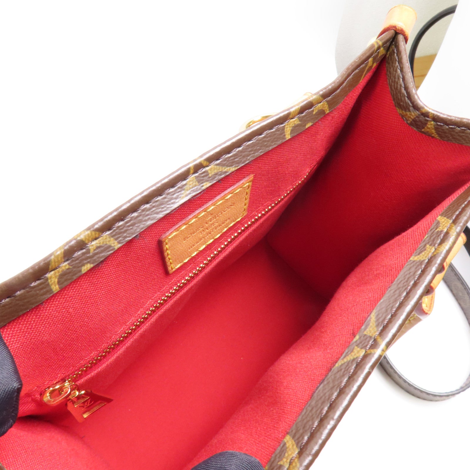 LOUIS VUITTON LV GHW Sac Plat BB 2 Way Shoulder Bag M46265 Monogram Brown