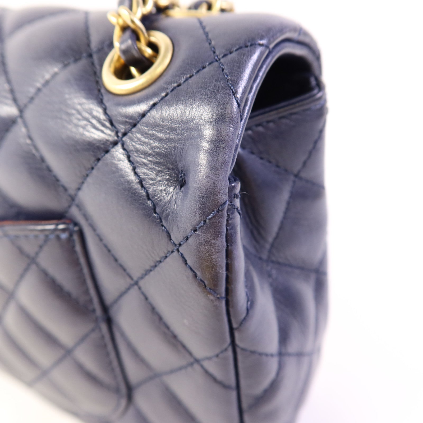 CHANEL 牛皮皮革Chain Shoulder Bag金扣鏈帶肩背袋