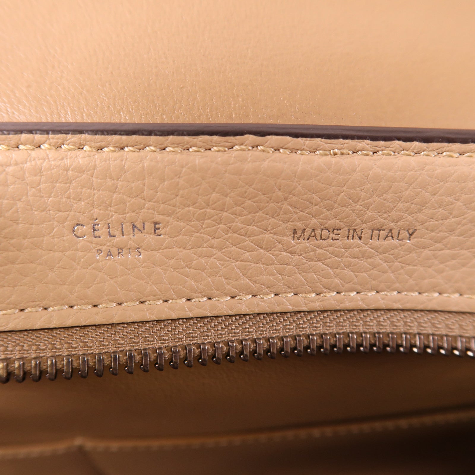 CELINE 牛皮皮革Trapeze銀扣手挽肩背兩用袋