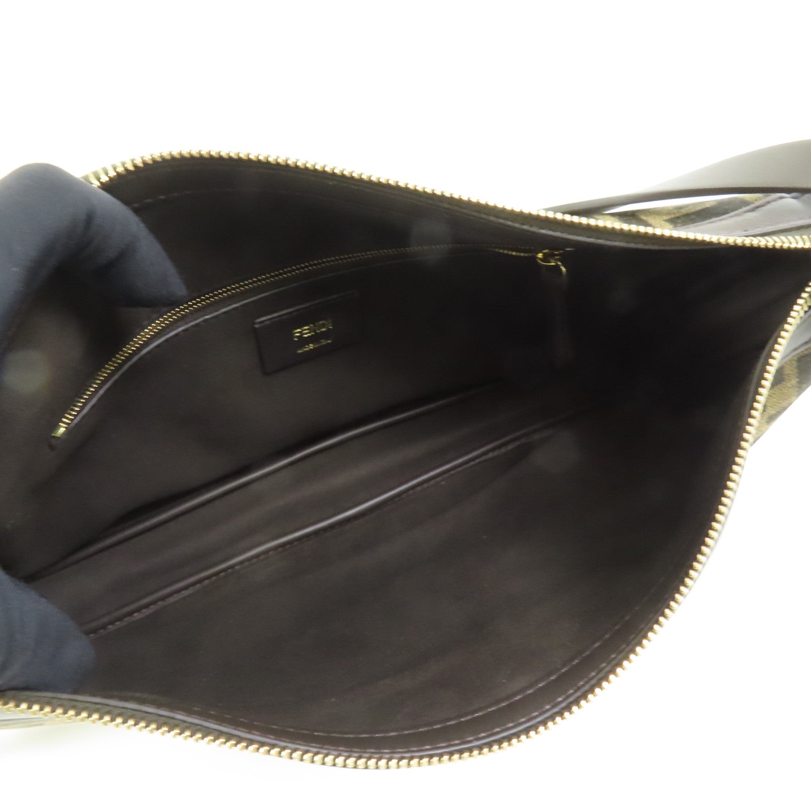 FENDI 帆布Shoulder Bag金扣肩背袋