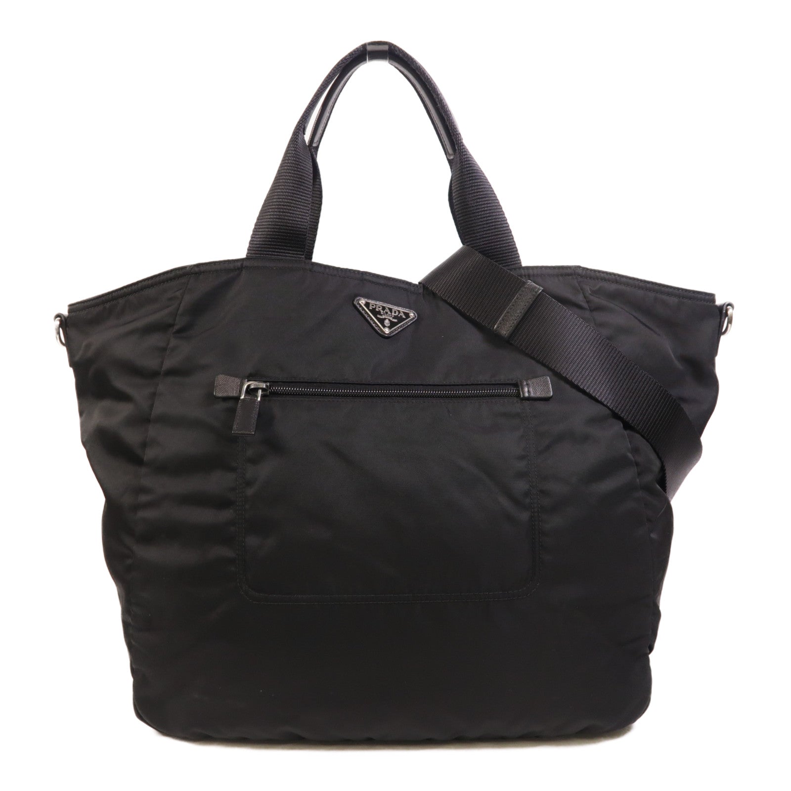 PRADA 尼龍2 Way Shoulder金扣手挽肩背兩用袋
