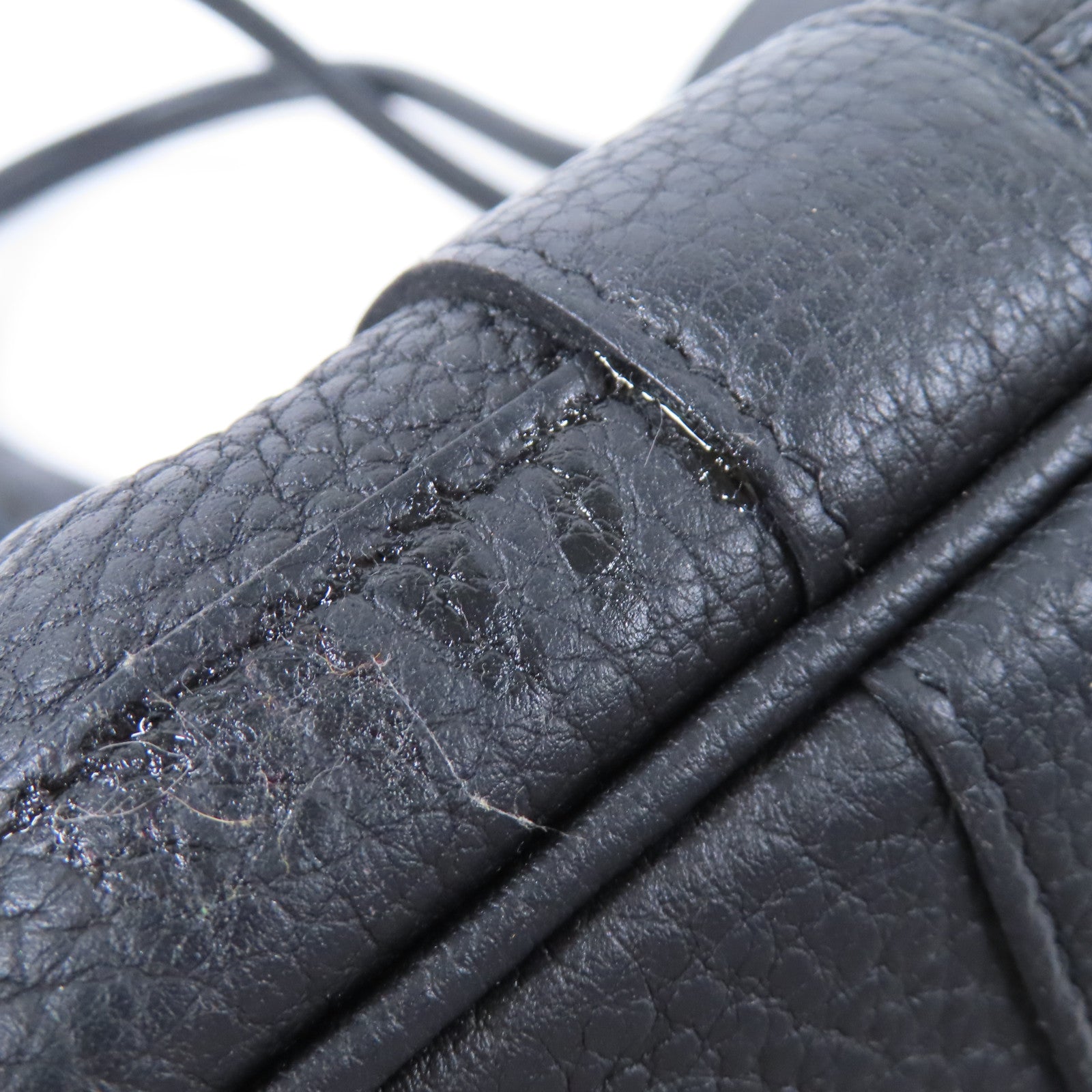 HERMES Negonda皮革Garden Party PM銀扣手挽袋Noir